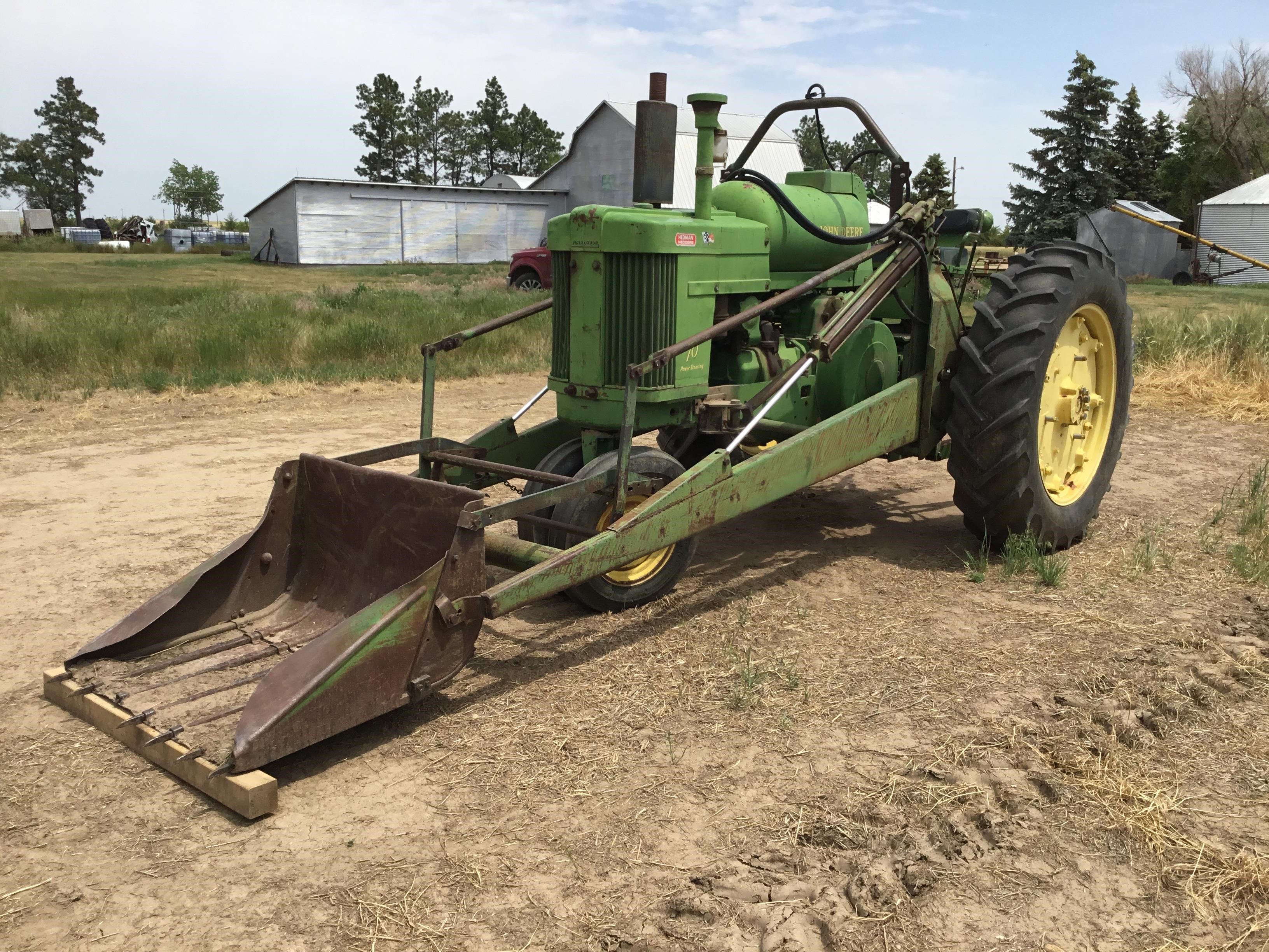 1953 John Deere 70 Propane 2WD Tractor WLoader BigIron Auctions