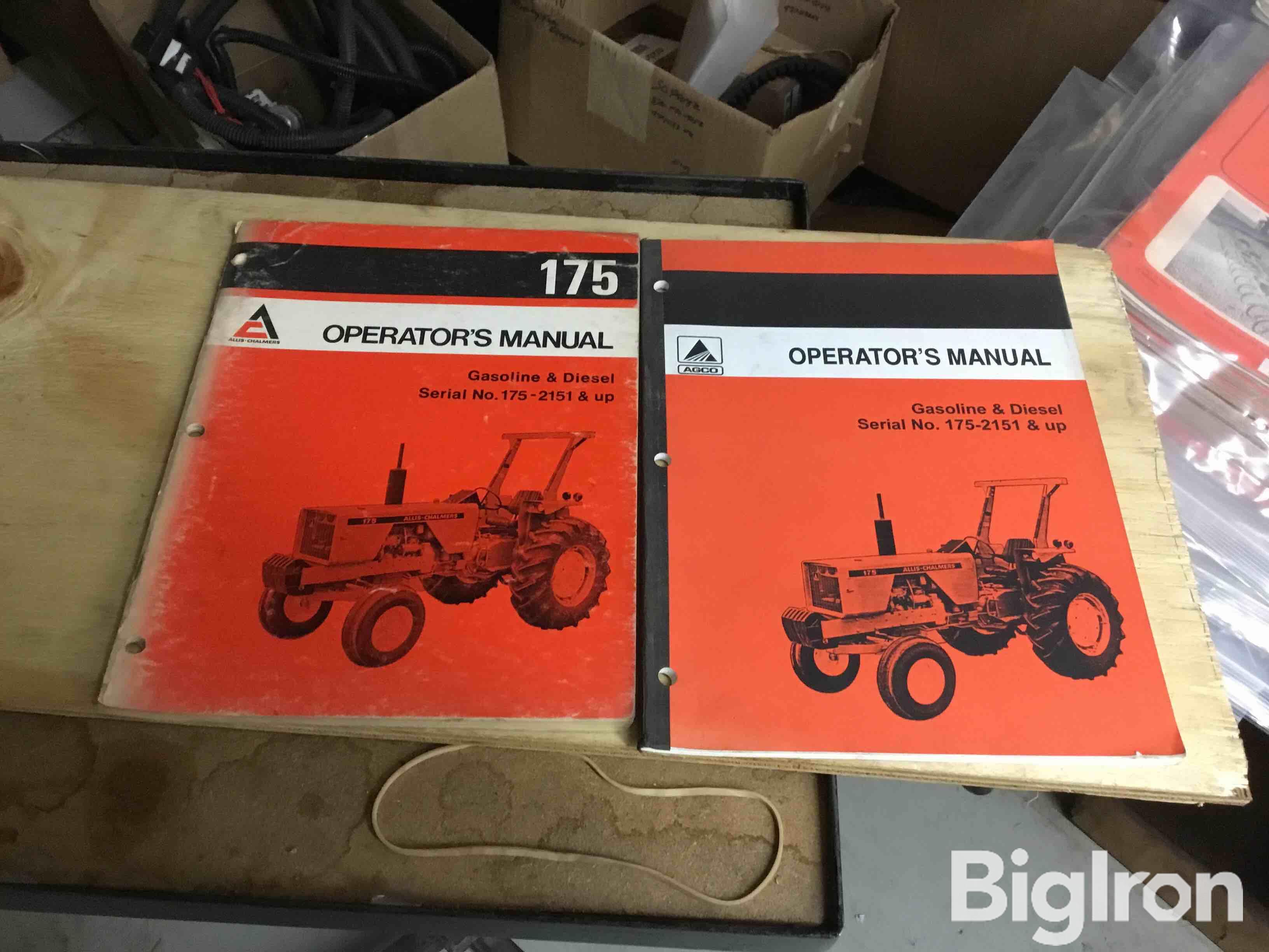 Allis 160, 170, 175, 180 Operator's Manuals BigIron Auctions