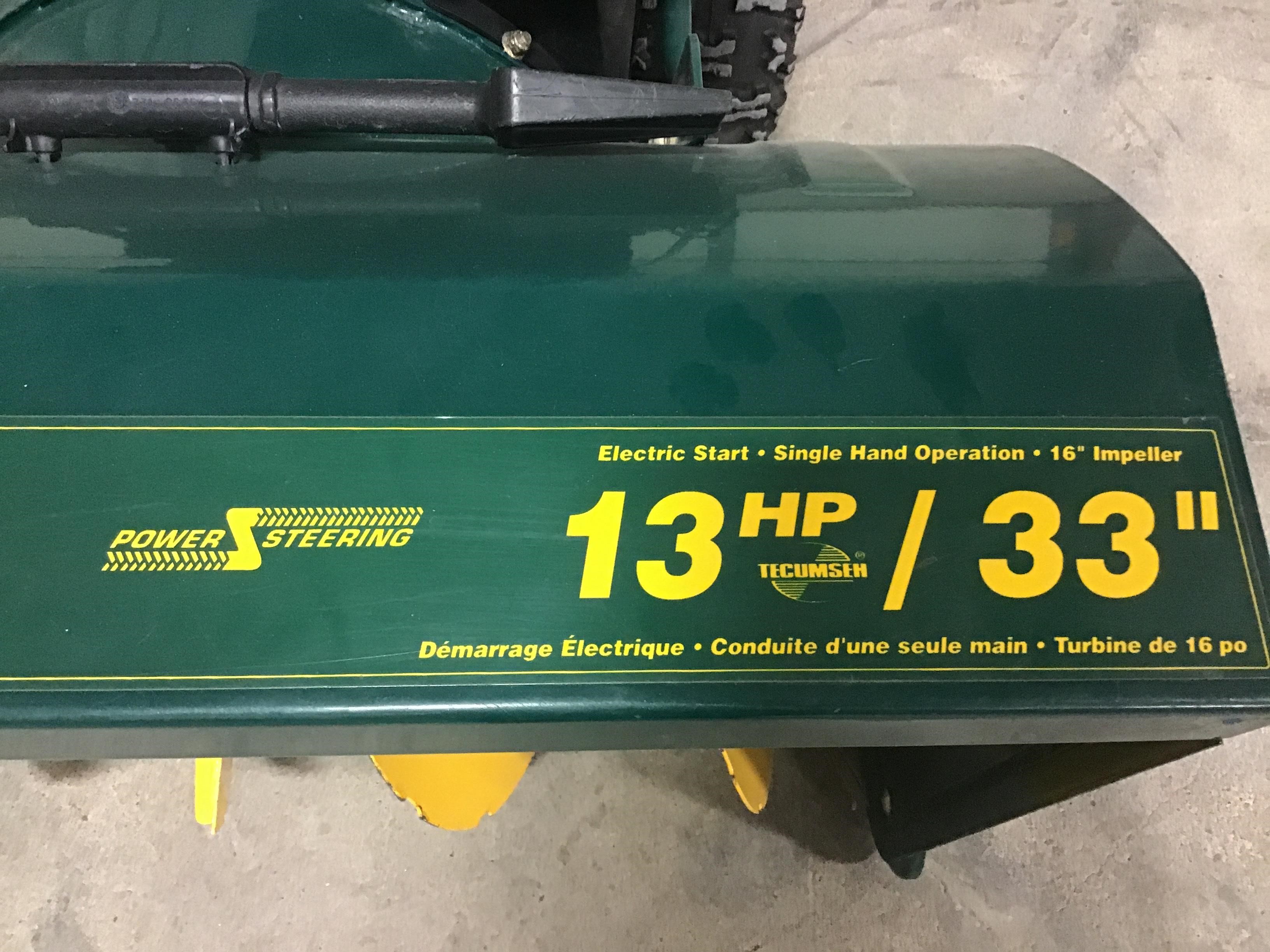 Yardman 13 hp discount 33 inch snowblower