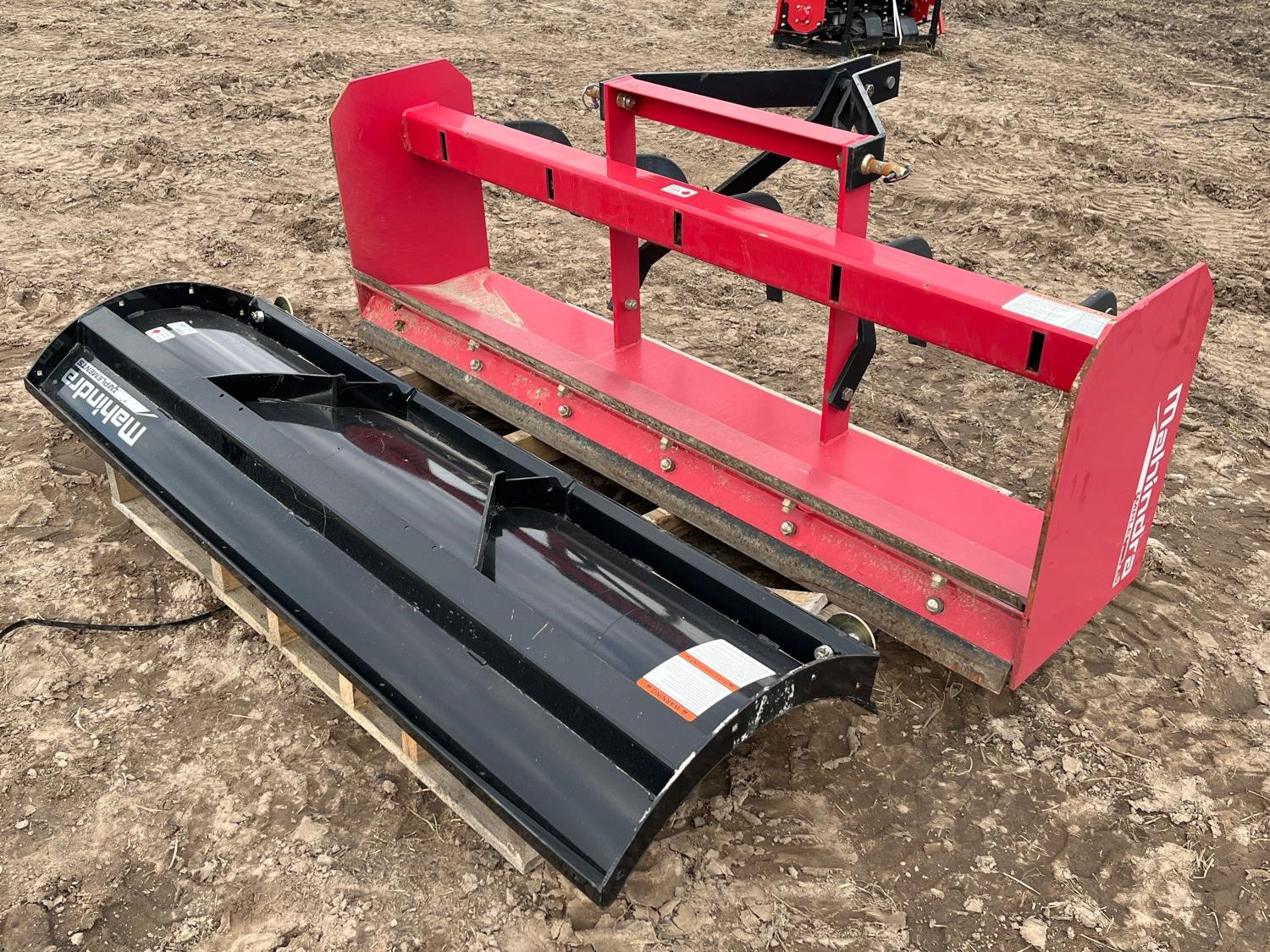 Mahindra 6' Box Scraper & 6' Snow Plow Blade BigIron Auctions