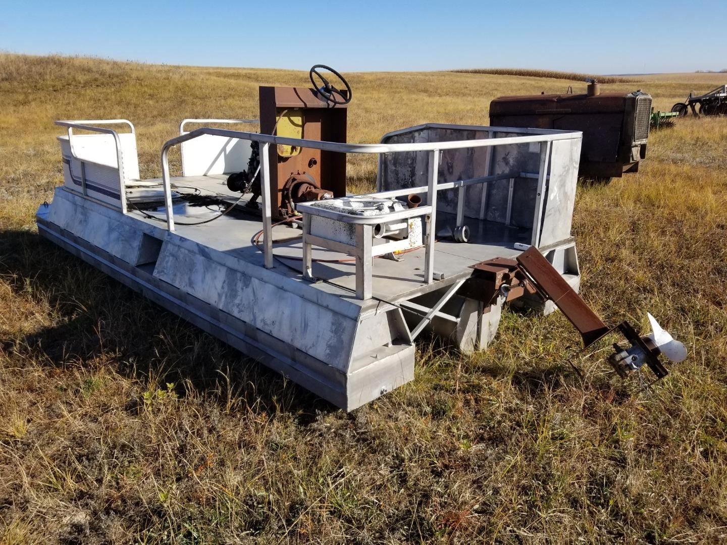 Homemade Pontoon Work Boat Bigiron Auctions