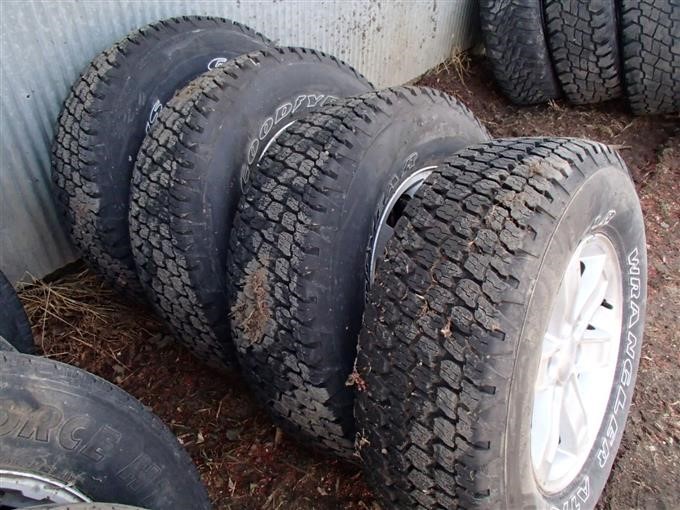 Unused Goodyear Wrangler AT/S P265 / 70R17 Tires On Alloy Rims BigIron  Auctions