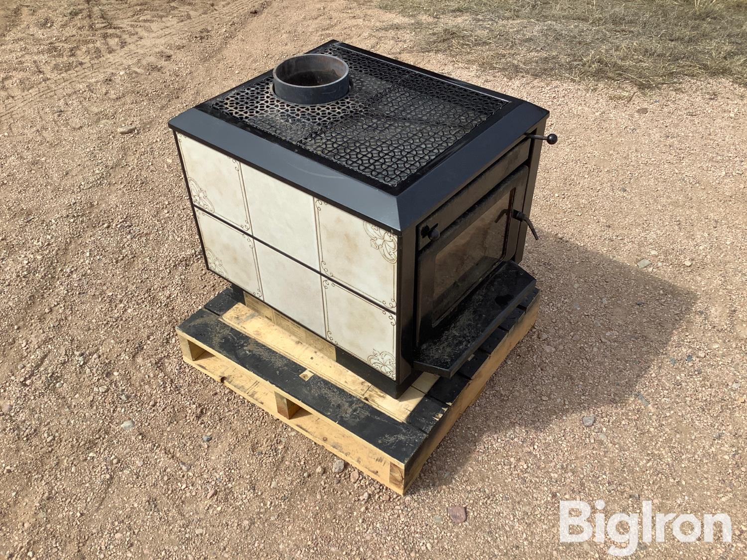 Kent Barker Tile Fire Wood Burning Stove BigIron Auctions