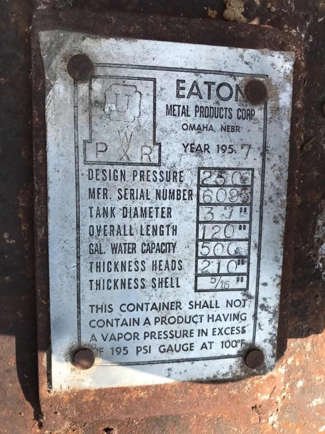 1957 Eaton Propane Tank BigIron Auctions