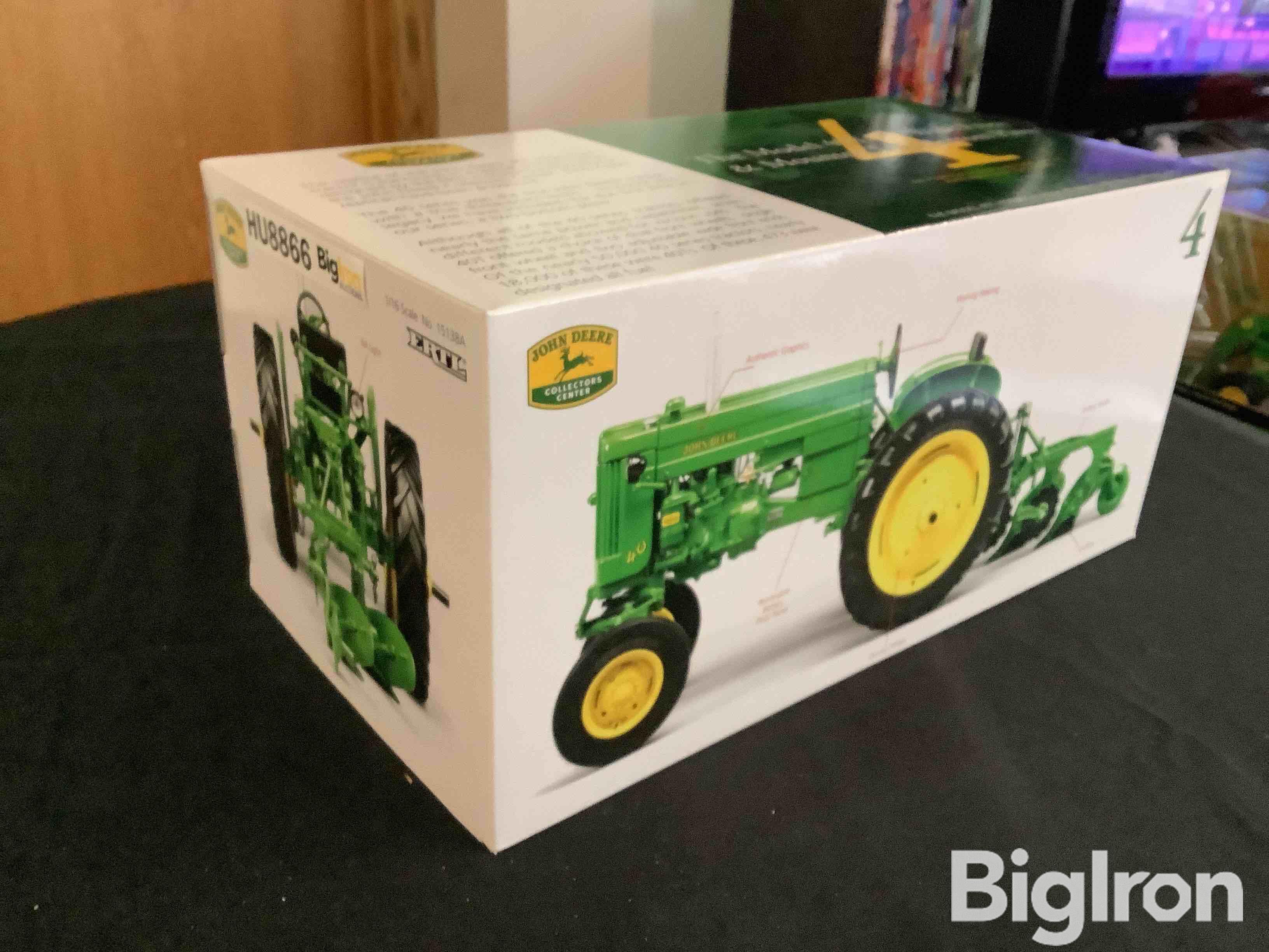 John Deere 40t Die Cast Tractor Wwide Front And Mounted 2 Bottom Plow Bigiron Auctions 0198