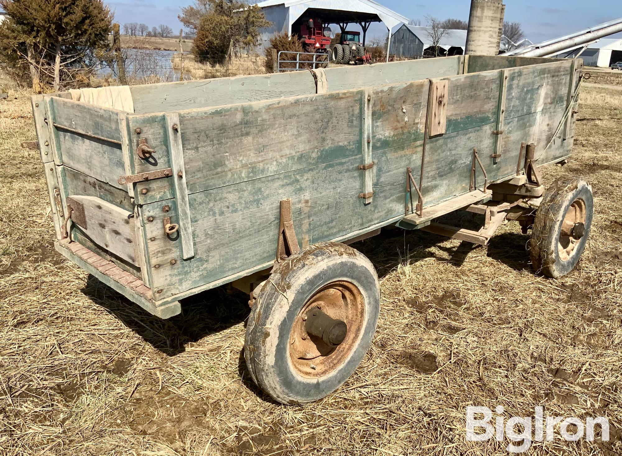 Antique Wooden Grain Wagon & Gear Bigiron Auctions