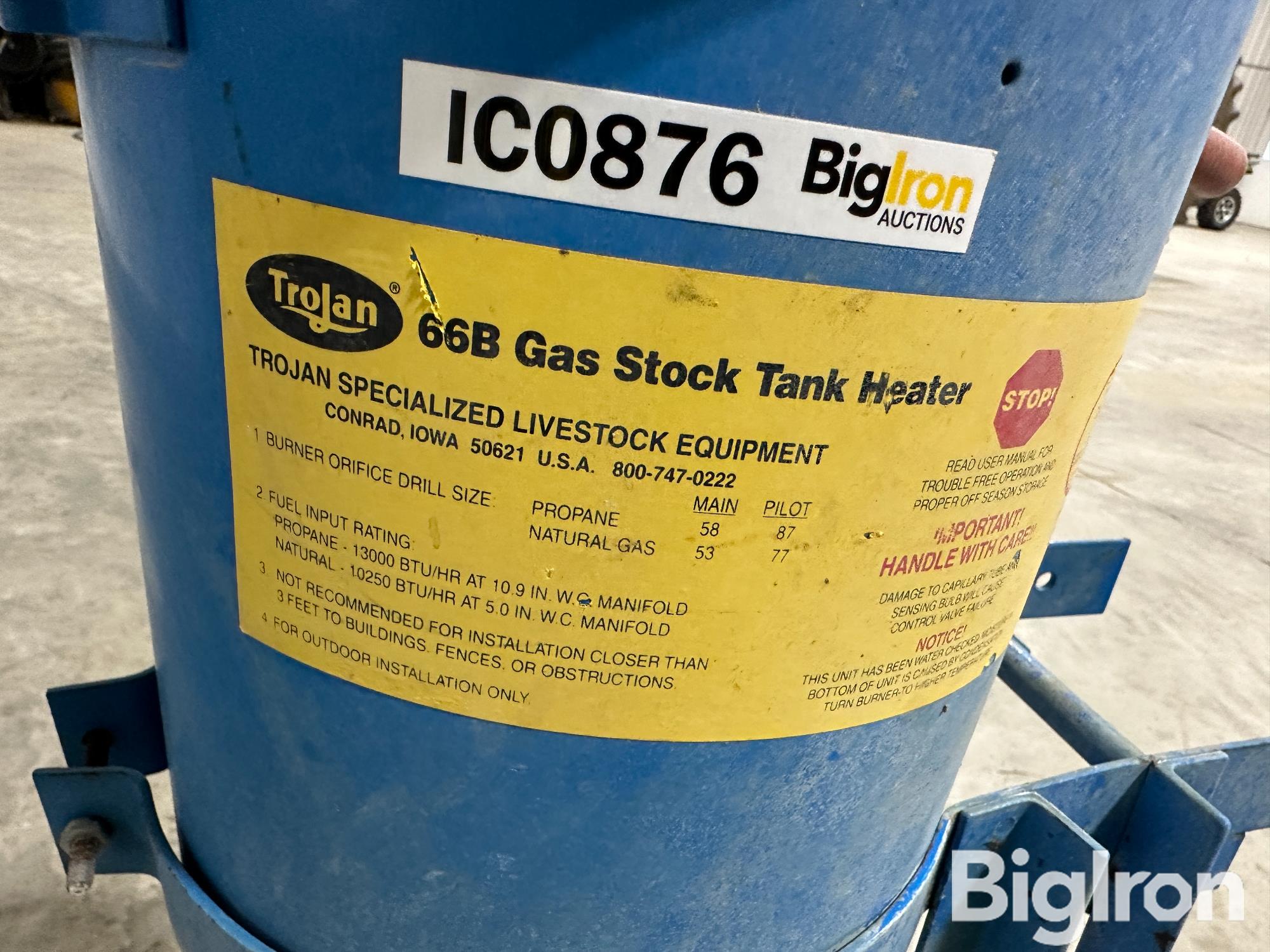 Trojan 66b Gas Stock Tank Heater System Bigiron Auctions