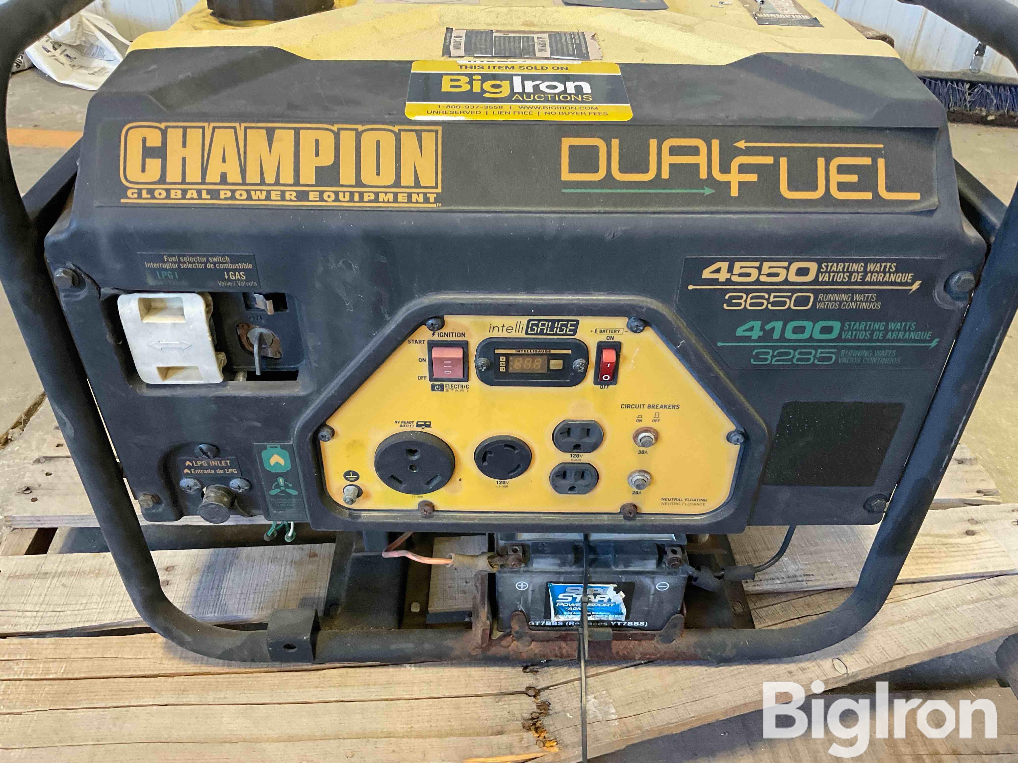 Champion 3650W Electric Start Dual Fuel Portable Generator BigIron Auctions