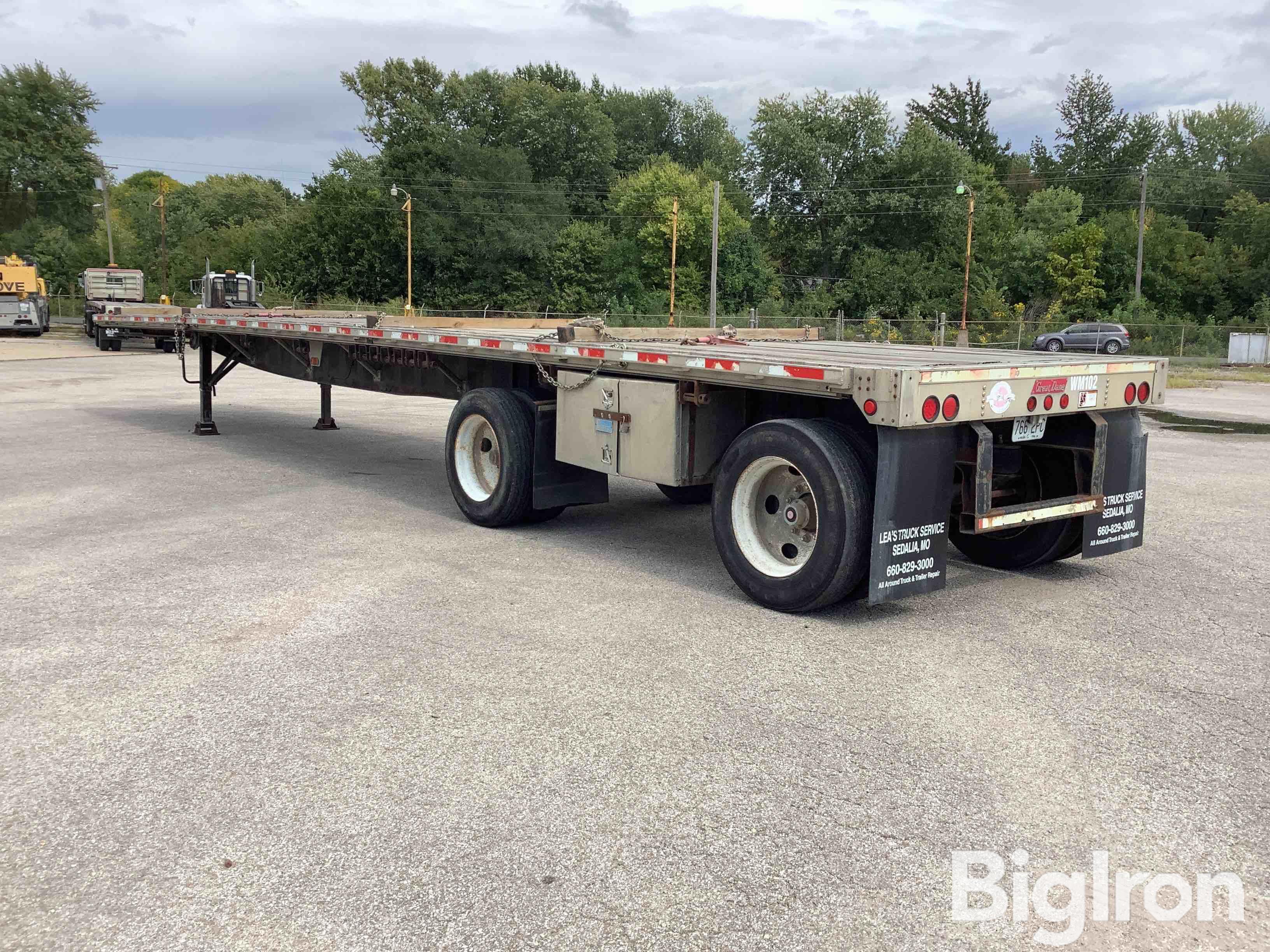 2001 Great Dane GHLWSAR248 48 T A Spread Axle Flatbed Trailer BigIron   2000greatdaneghlwsar24848ftflatbedtrailer 969936ba8fc0493cac6c41740404a20f 