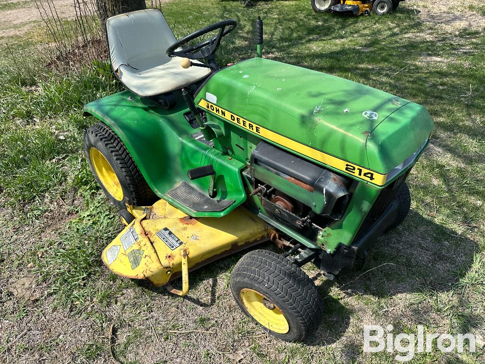 John Deere 214 Garden Tractor Mower Bigiron Auctions