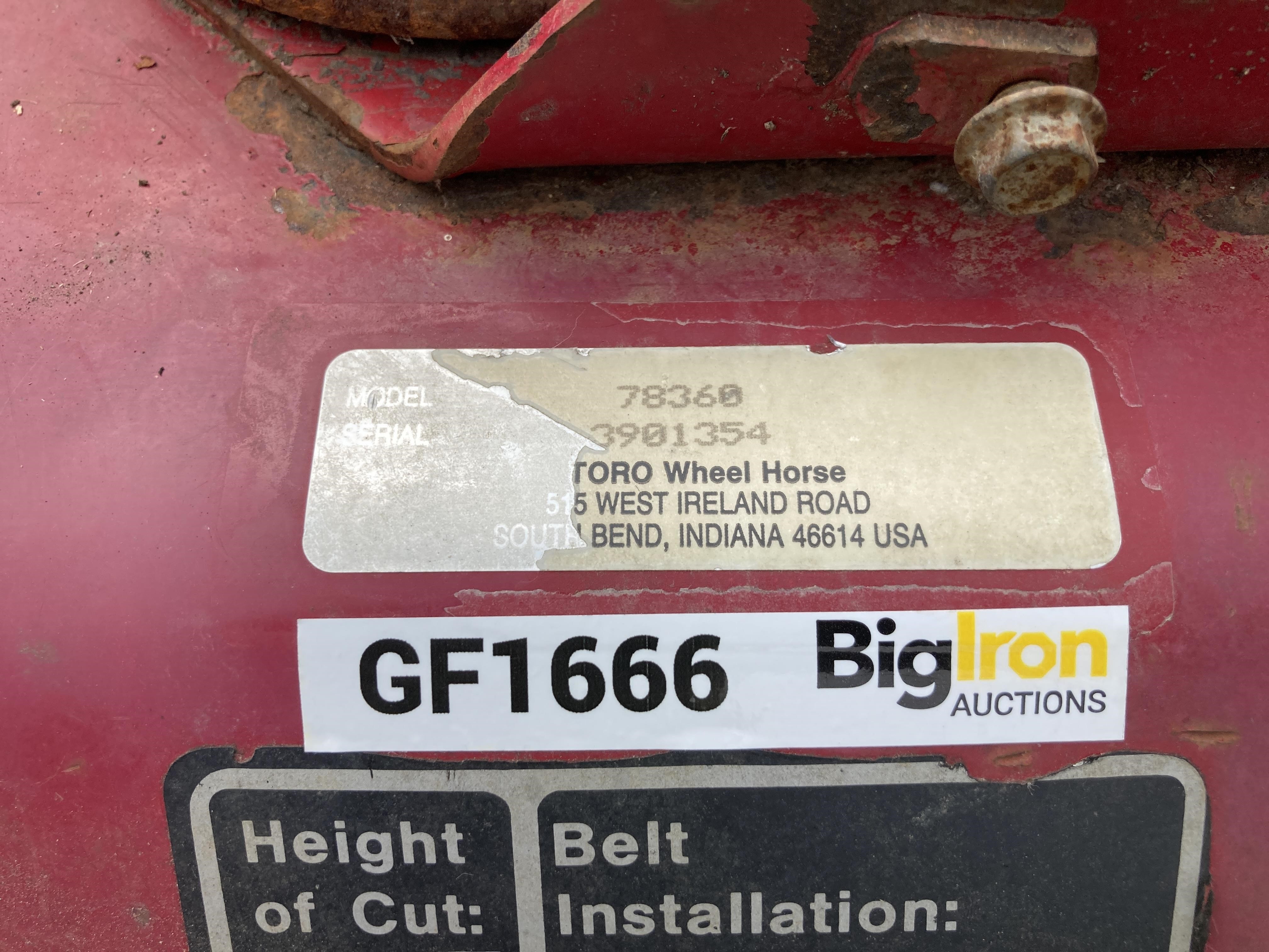 Wheel horse 2024 serial number