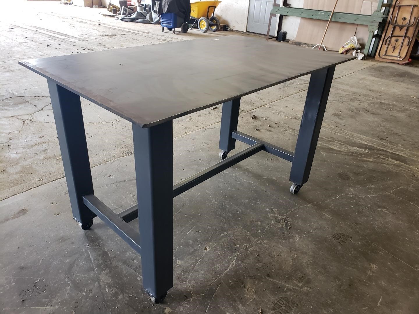 Heavy Duty Steel Work Bench/Welding Table W/Steel Casters BigIron Auctions