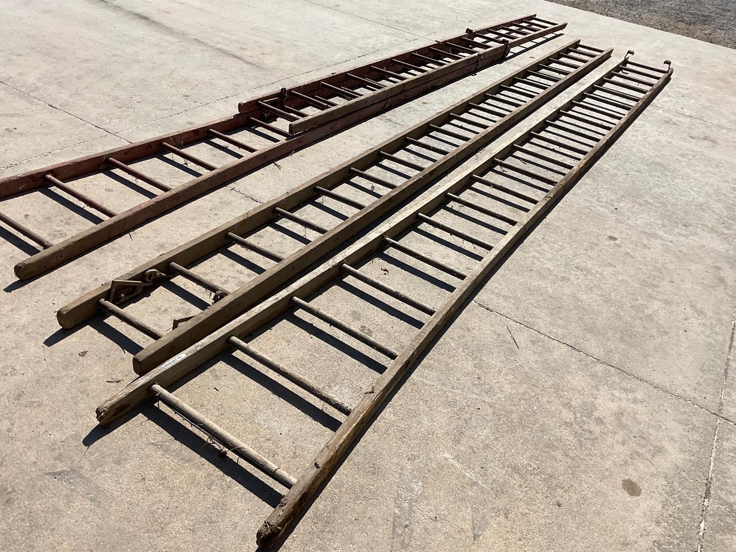 Wooden Extension Ladders BigIron Auctions