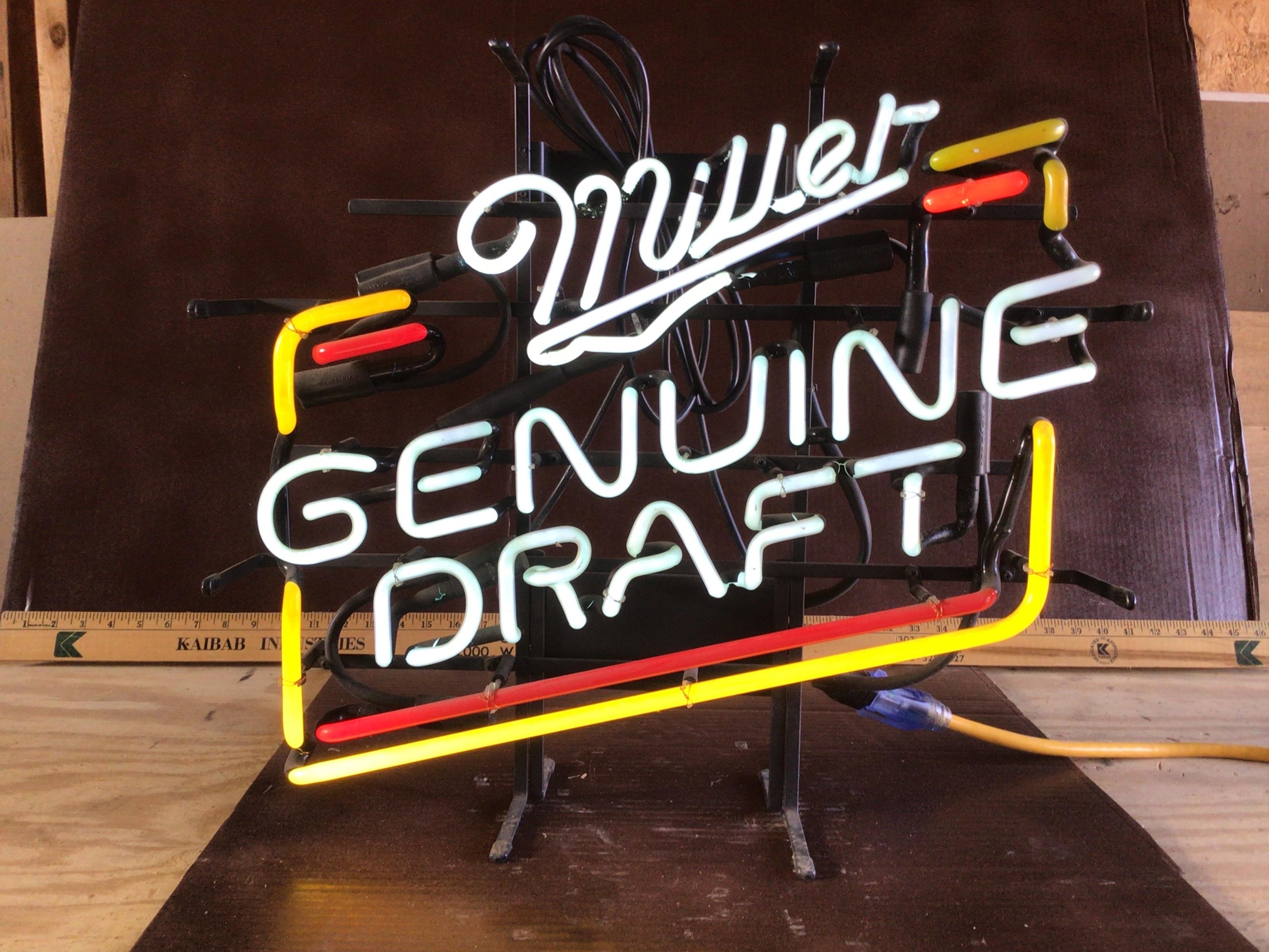 Miller Genuine Draft Neon Sign BigIron Auctions