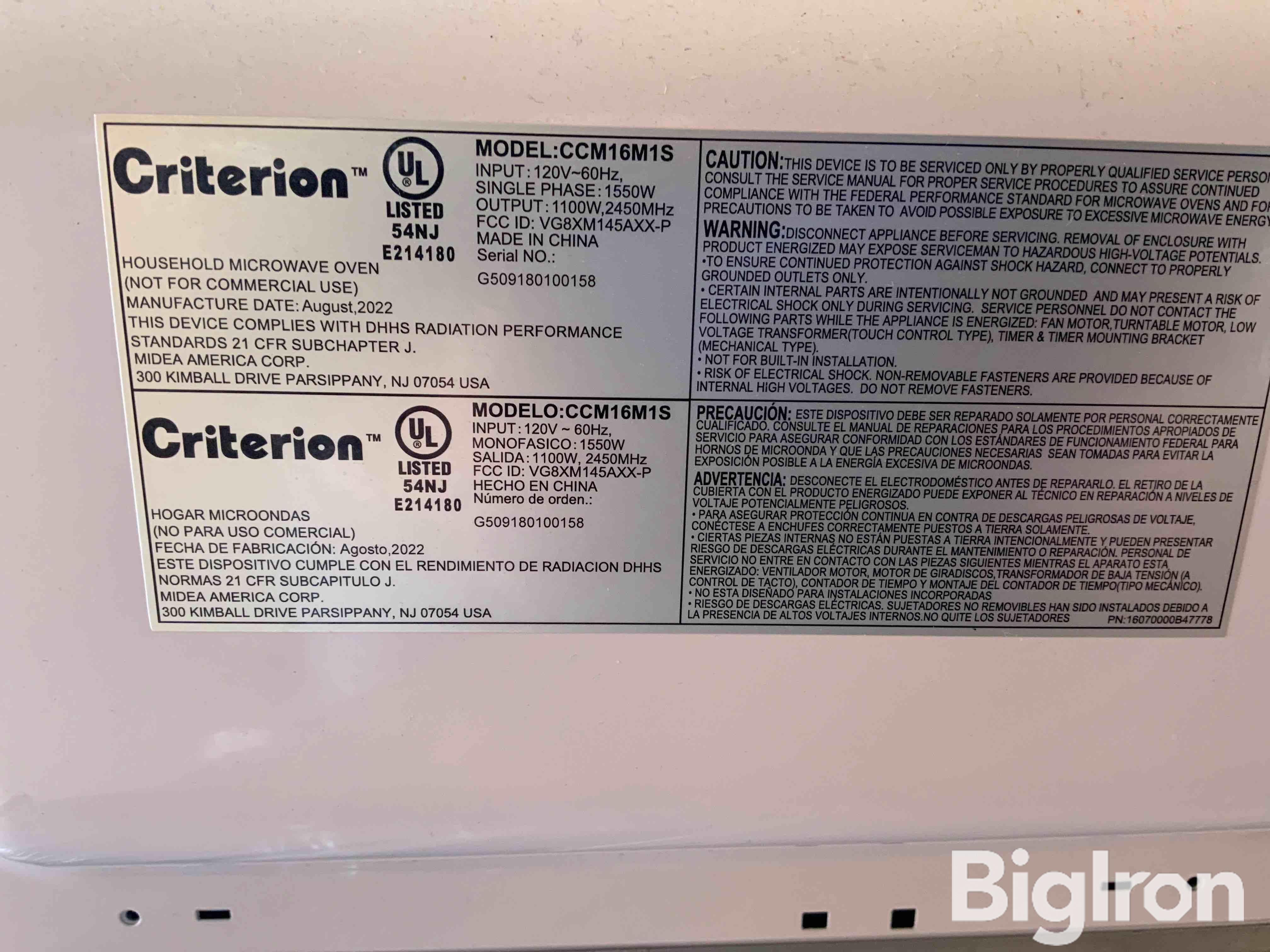 OSTER MICROWAVE - McLaughlin Auctioneers, LLC