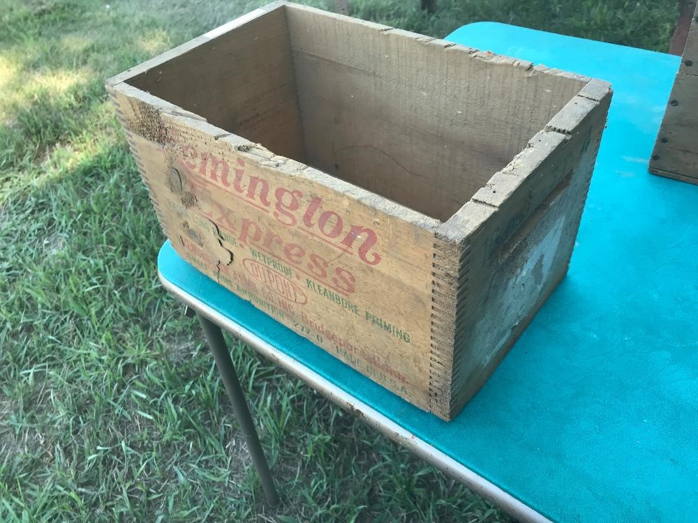 Remington Antique Wooden Ammunition Box BigIron Auctions