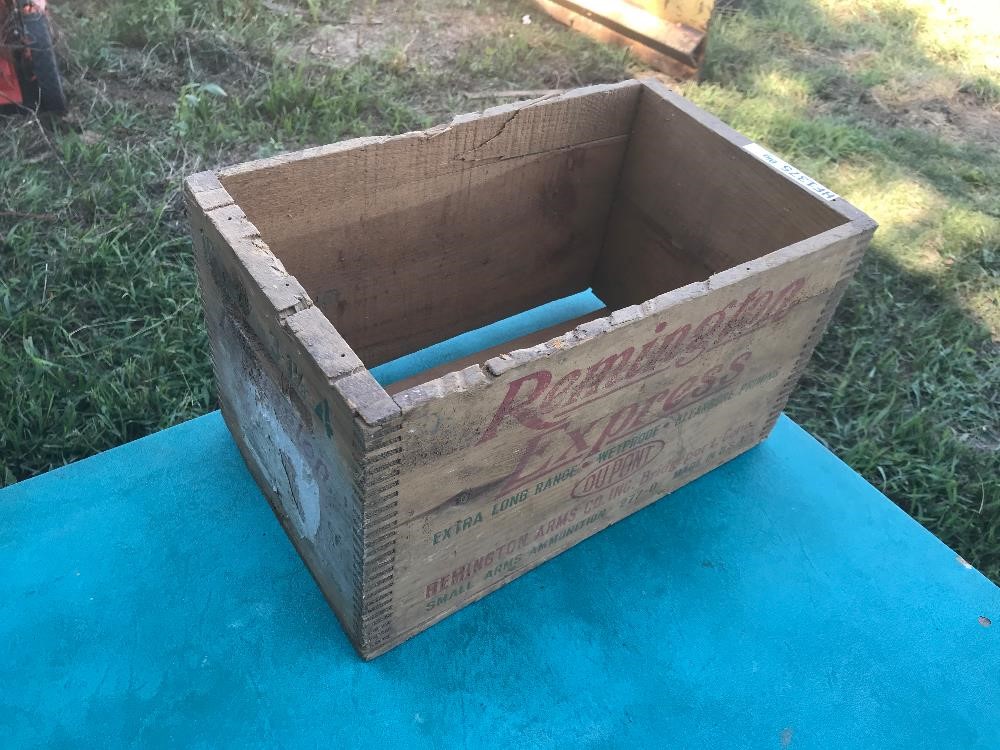 Remington Antique Wooden Ammunition Box BigIron Auctions