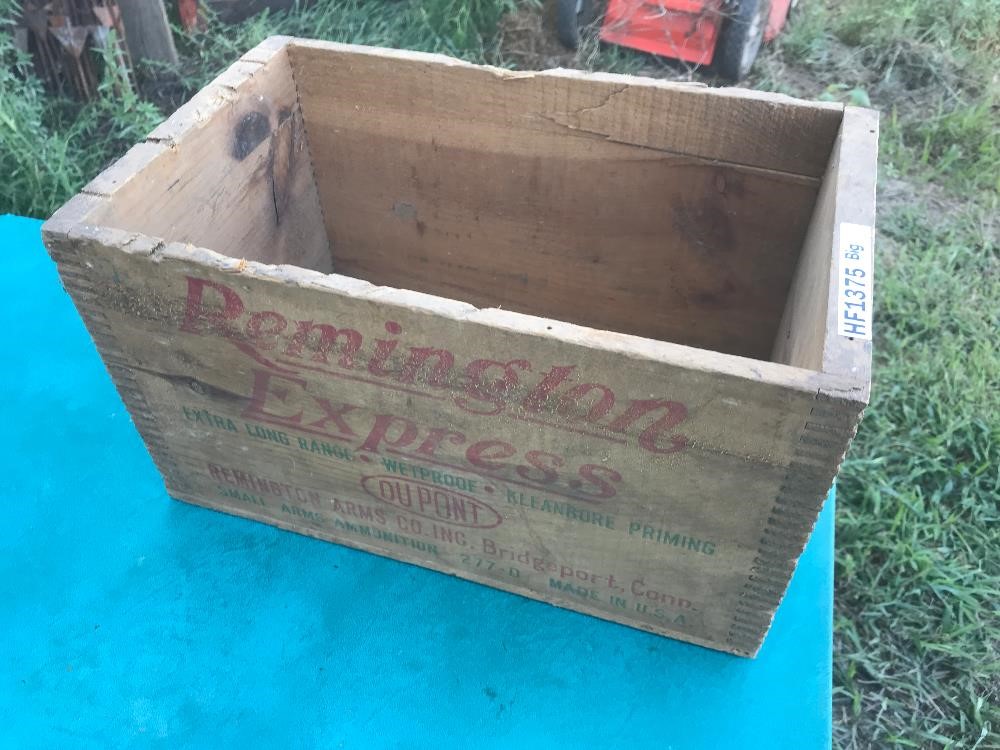 Remington Antique Wooden Ammunition Box Bigiron Auctions