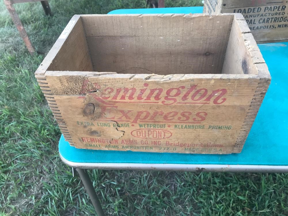 Remington Antique Wooden Ammunition Box BigIron Auctions