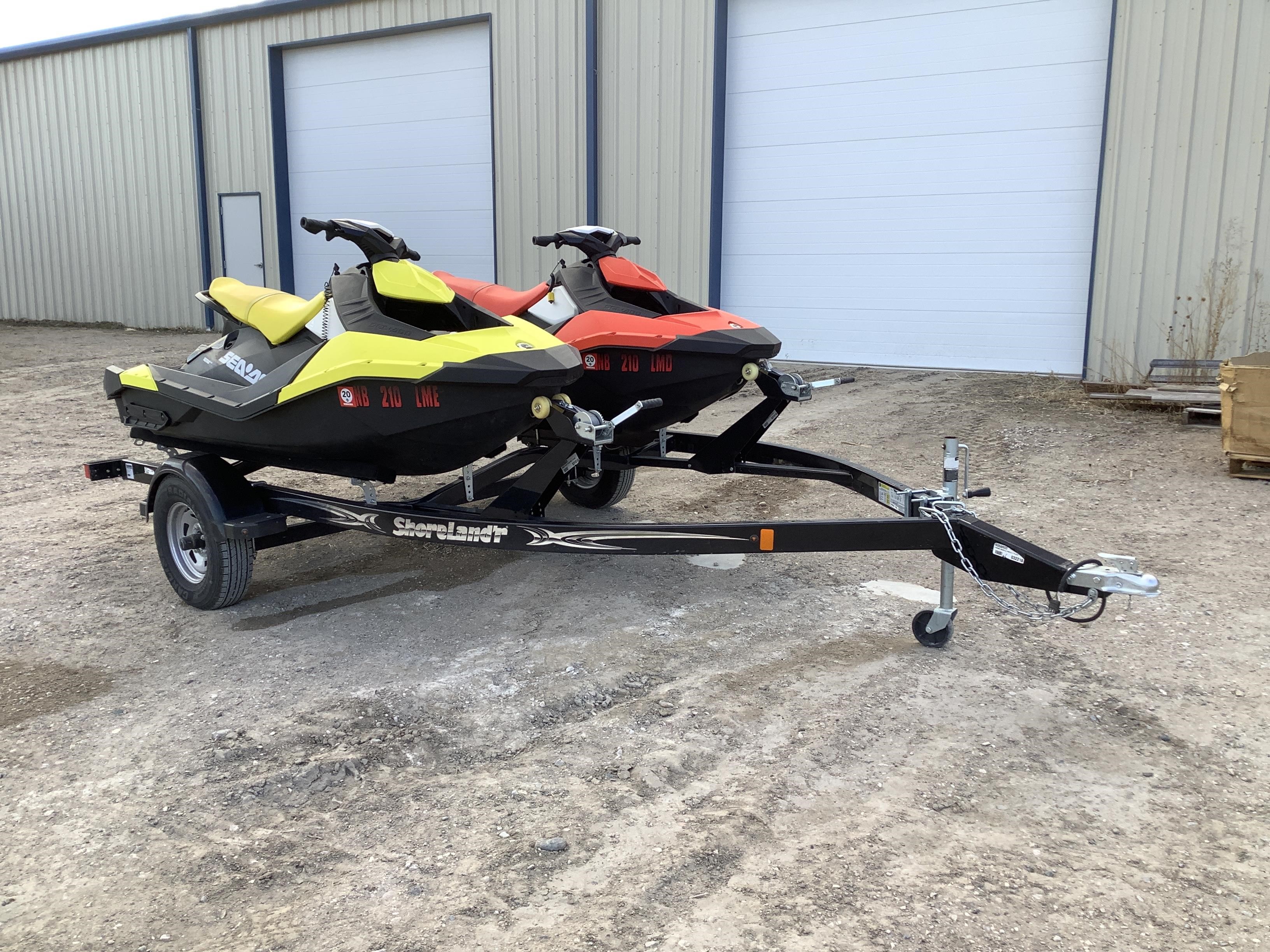 2017 Sea Doo Spark Jet Skis w/ 2019 Shore Land'r Trailer BigIron Auctions