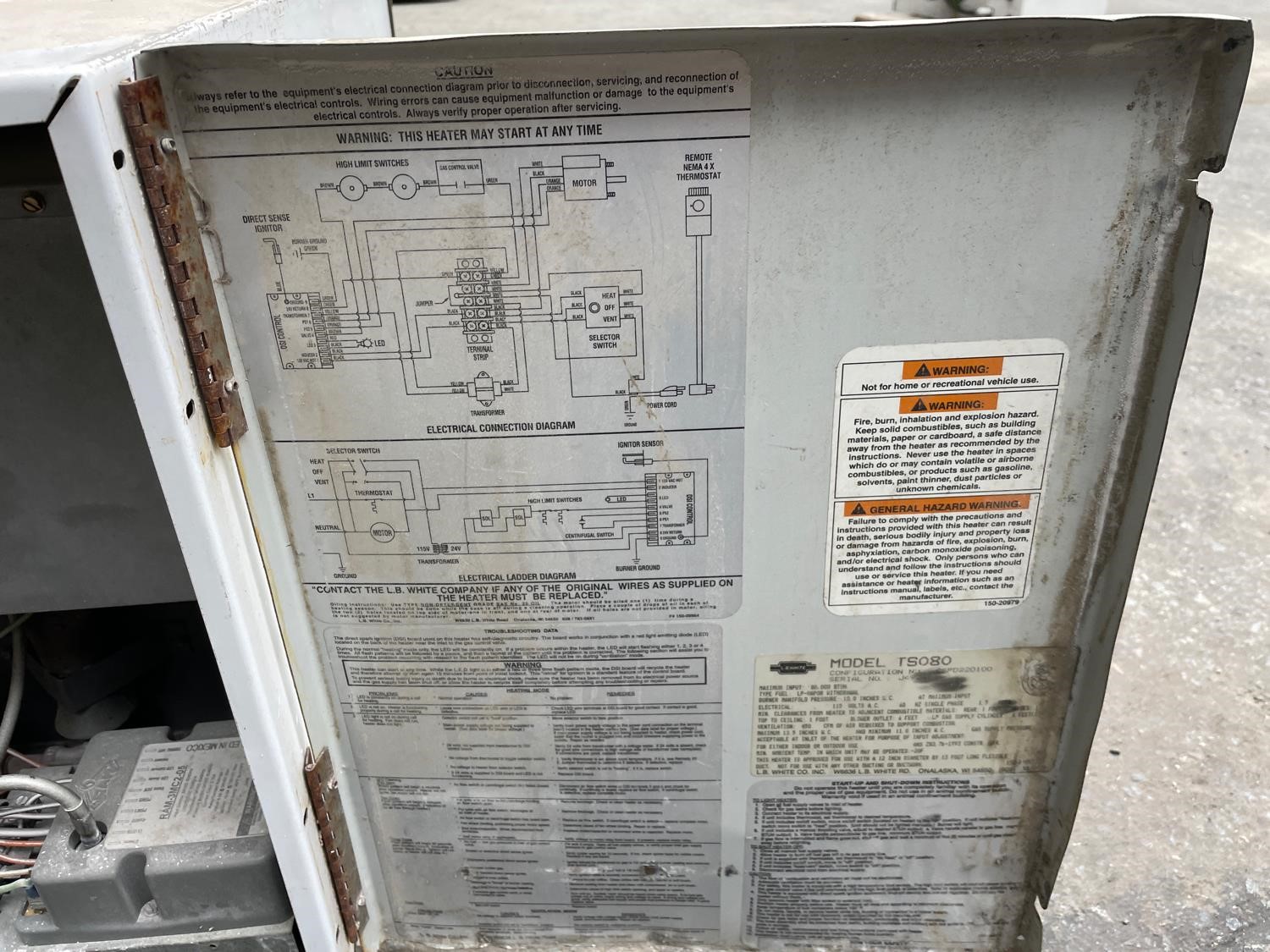 LB White Premier TS080 LP Gas Heater BigIron Auctions