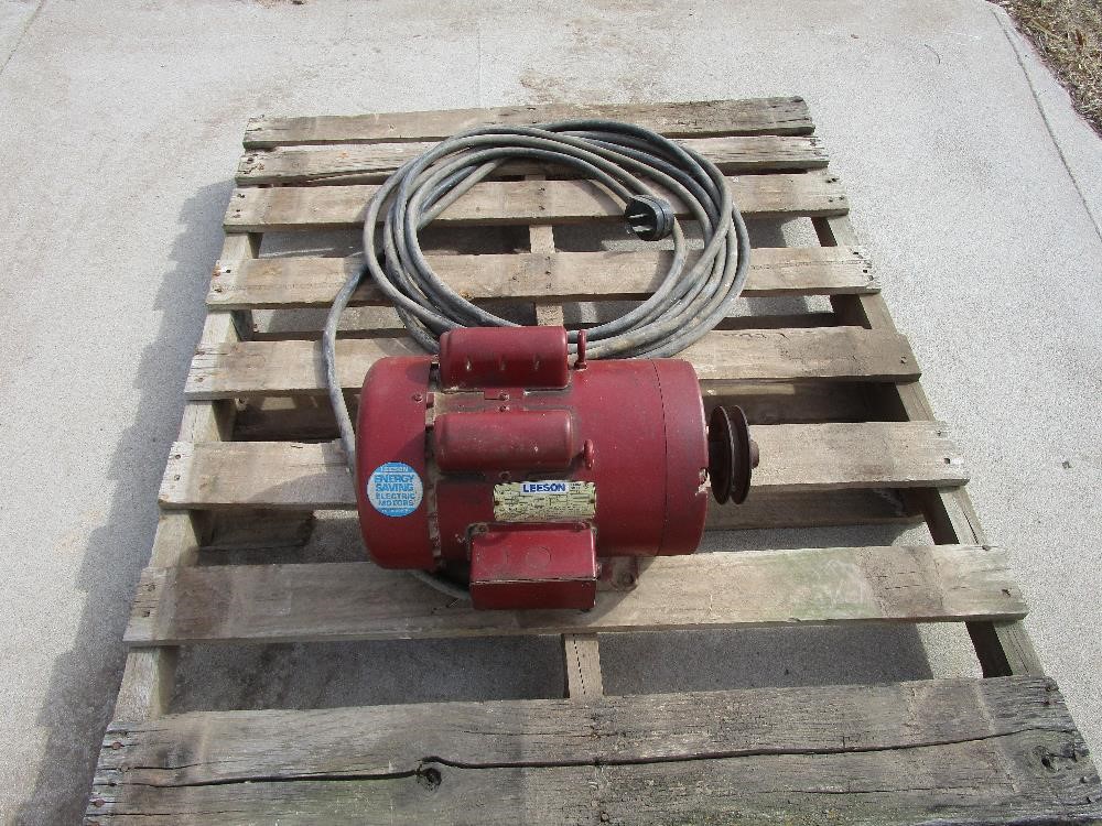 Leeson 3hp Electric Motor BigIron Auctions