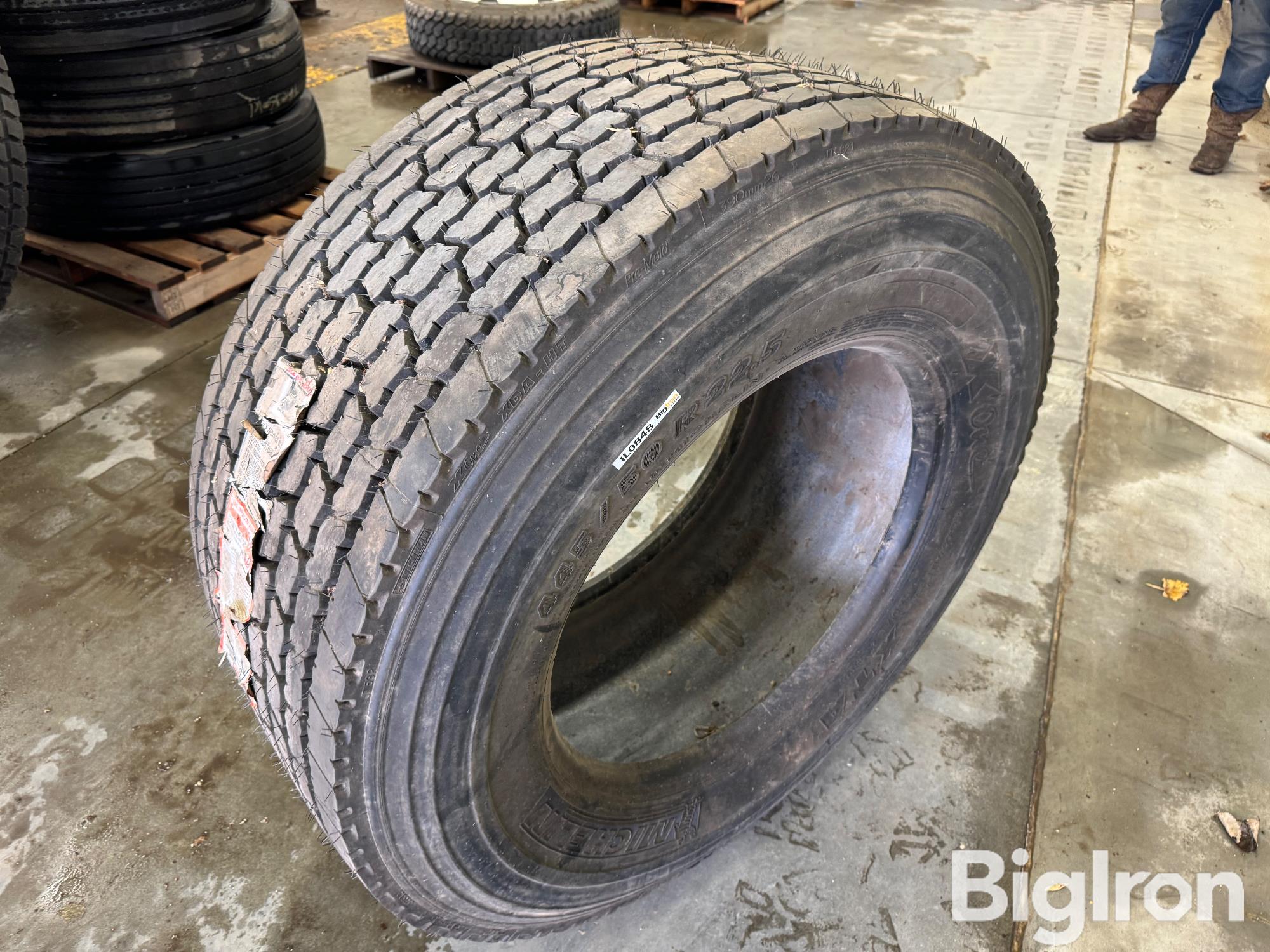 Michelin 445 50r22.5 Recap Wide Base Tire Bigiron Auctions