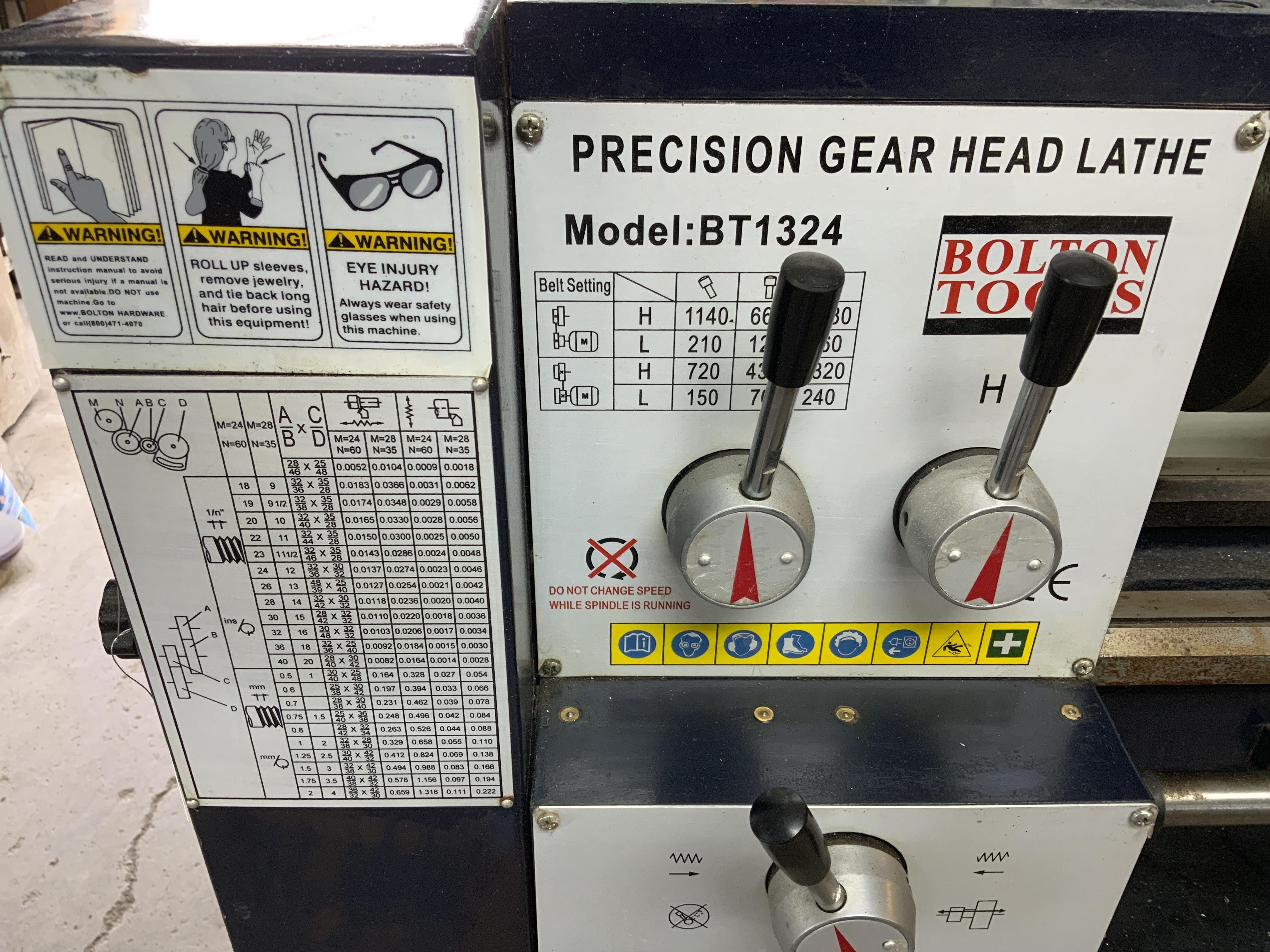 Bolton BT1324 Precision Gear Head Lathe BigIron Auctions