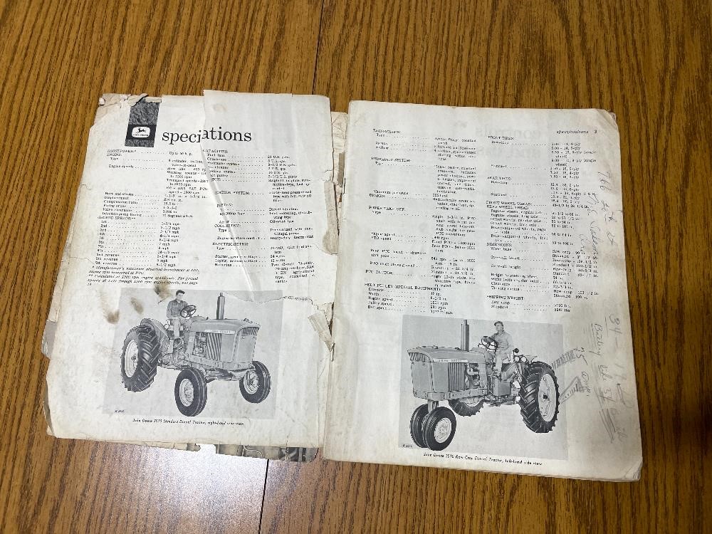 John Deere 3010 Operators Manual BigIron Auctions