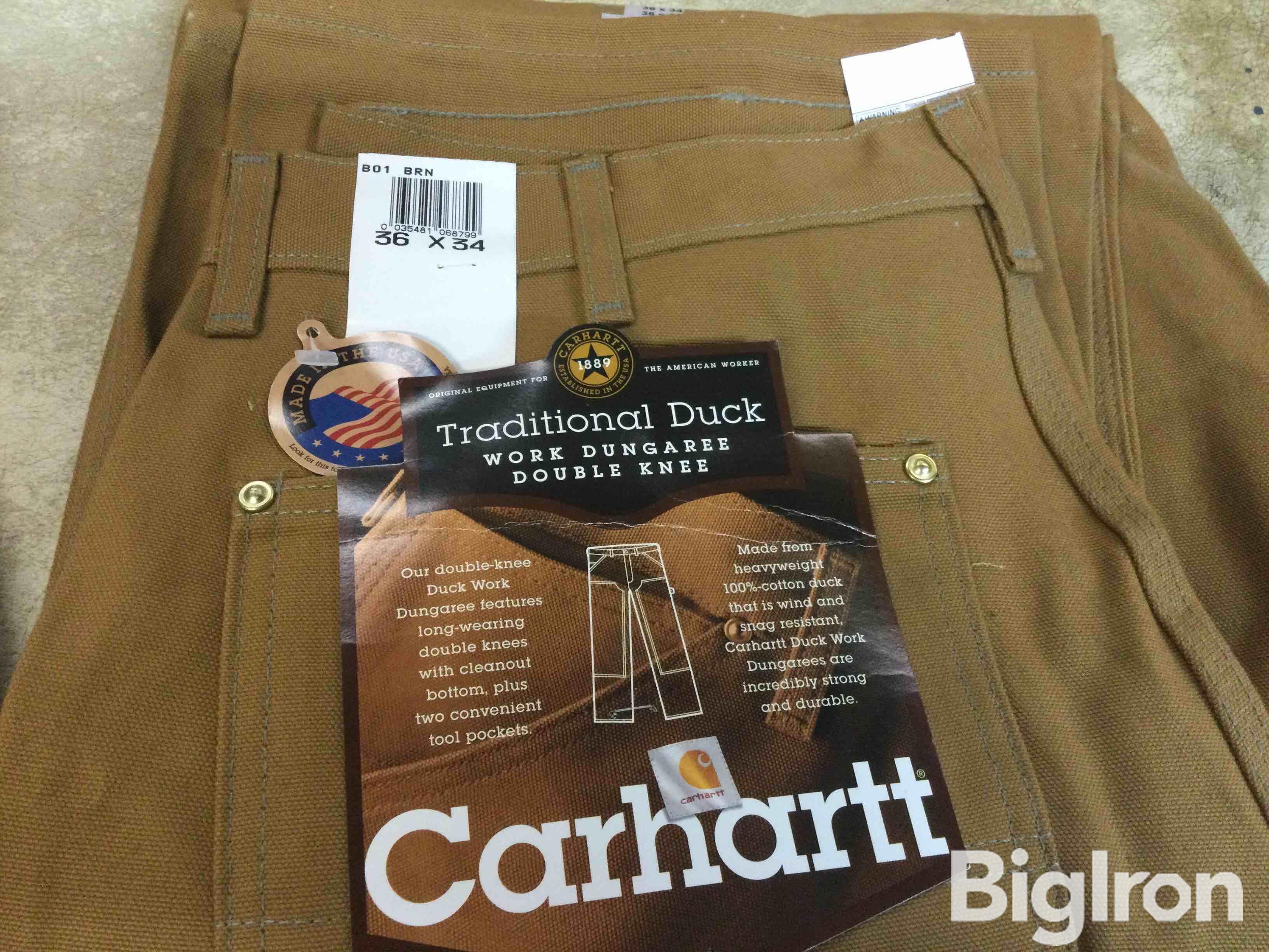 Carhartt 36x34 Traditional Duck Double Knee Work Dungarees BigIron Auctions