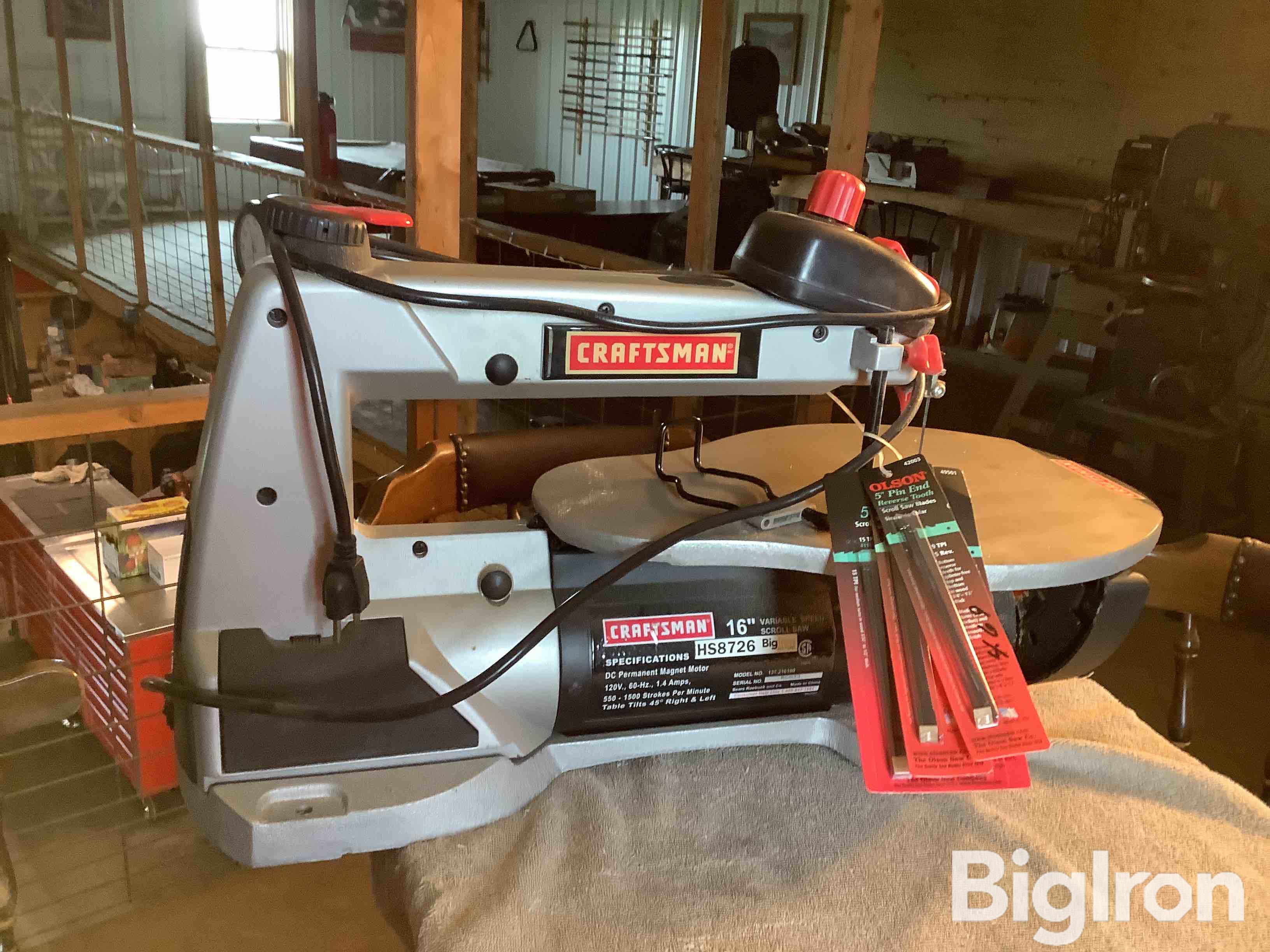 Craftsman 137.216100 16” Variable Speed Scroll Saw BigIron Auctions