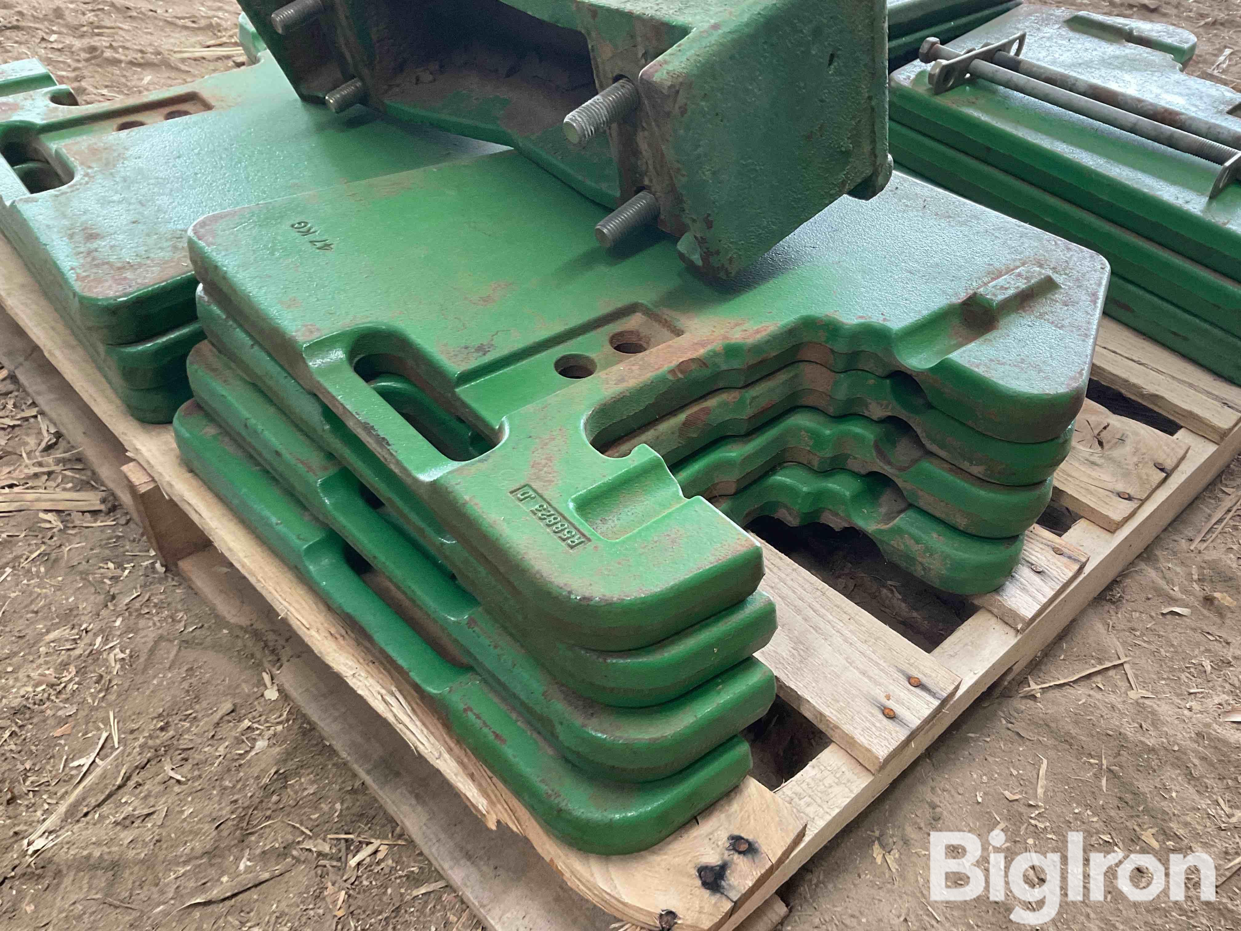 John Deere Tractor Suitcase Weights W Weight Bracket Bigiron Auctions