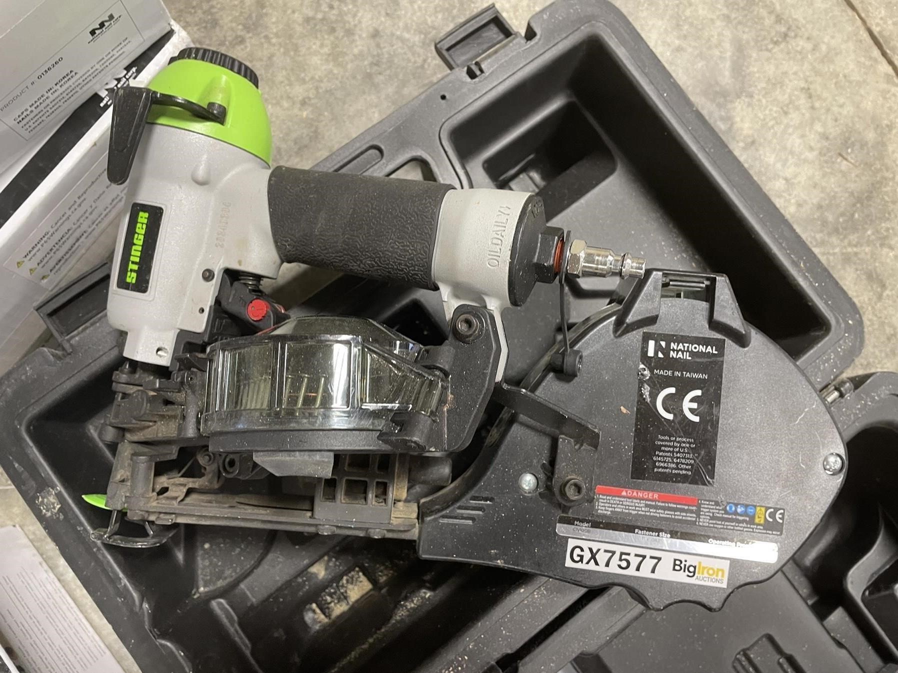 Stinger CN100B Pneumatic Cap Nailer BigIron Auctions