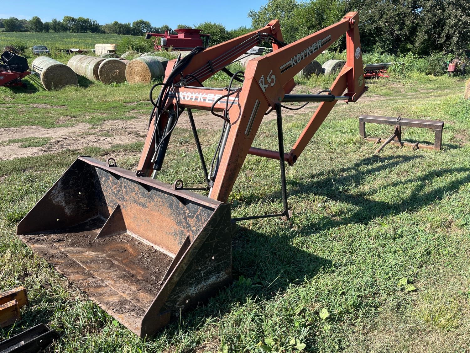 Koyker K5 Quick Attach Front End Loader W/ Bucket & Bale Spear BigIron ...