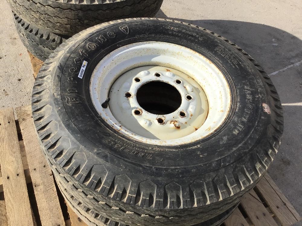 Firestone 7.50-16 Trailer Tires On Rims Bigiron Auctions