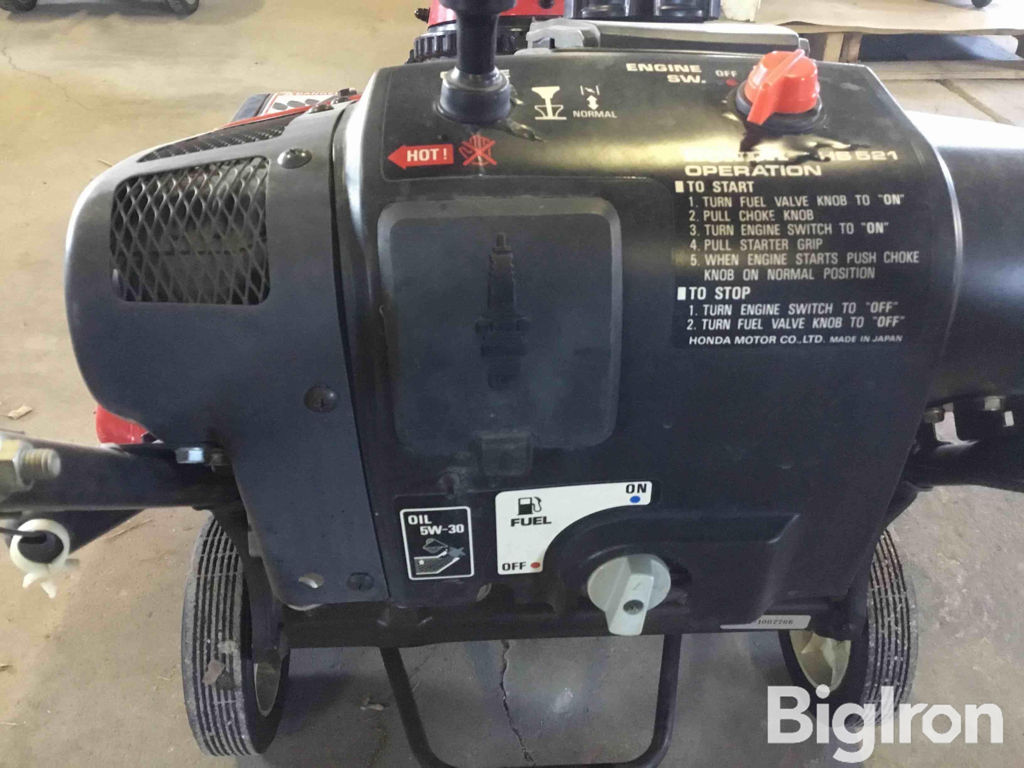 Honda HS521 Snow Blower BigIron Auctions