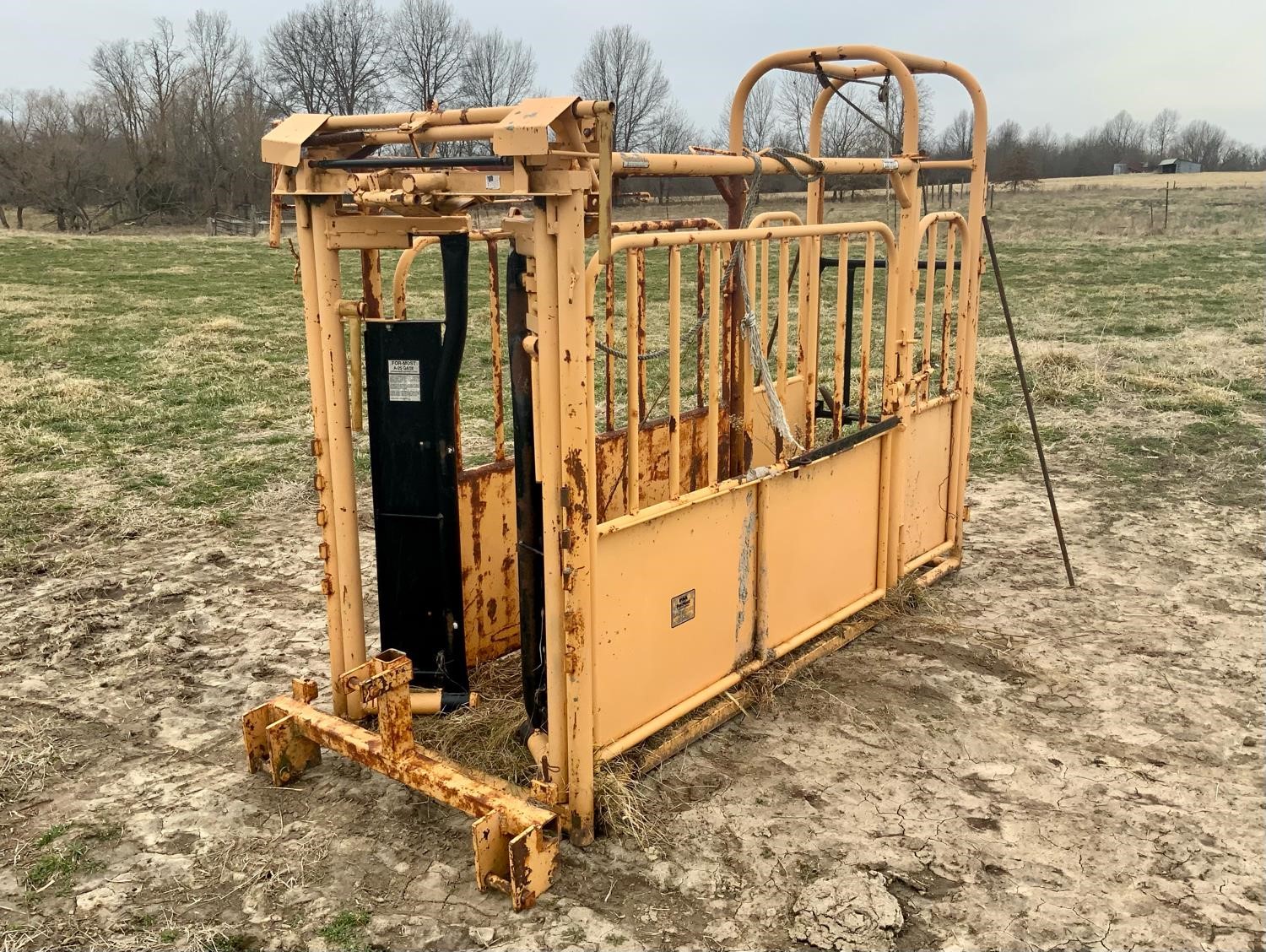 For-Most 125 Cattle Chute W/Palpation Cage & A25 Self-Catching Headgate ...