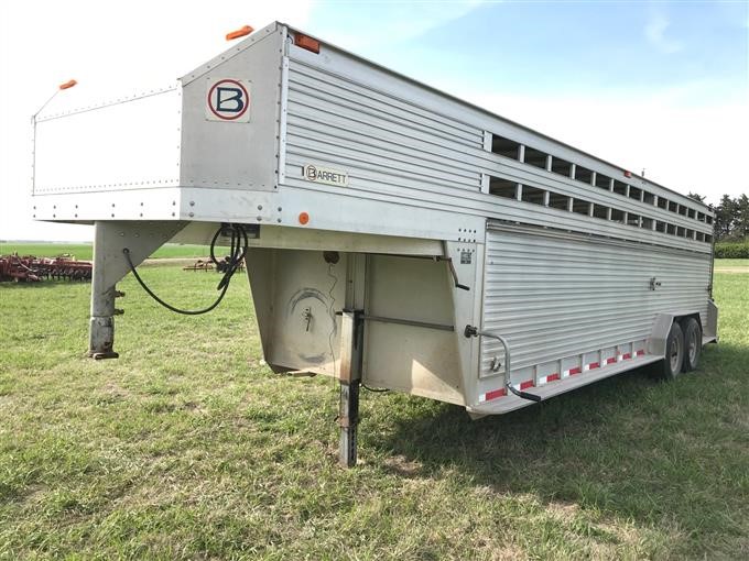 1991 Barrett 24’ T A Livestock Trailer Bigiron Auctions