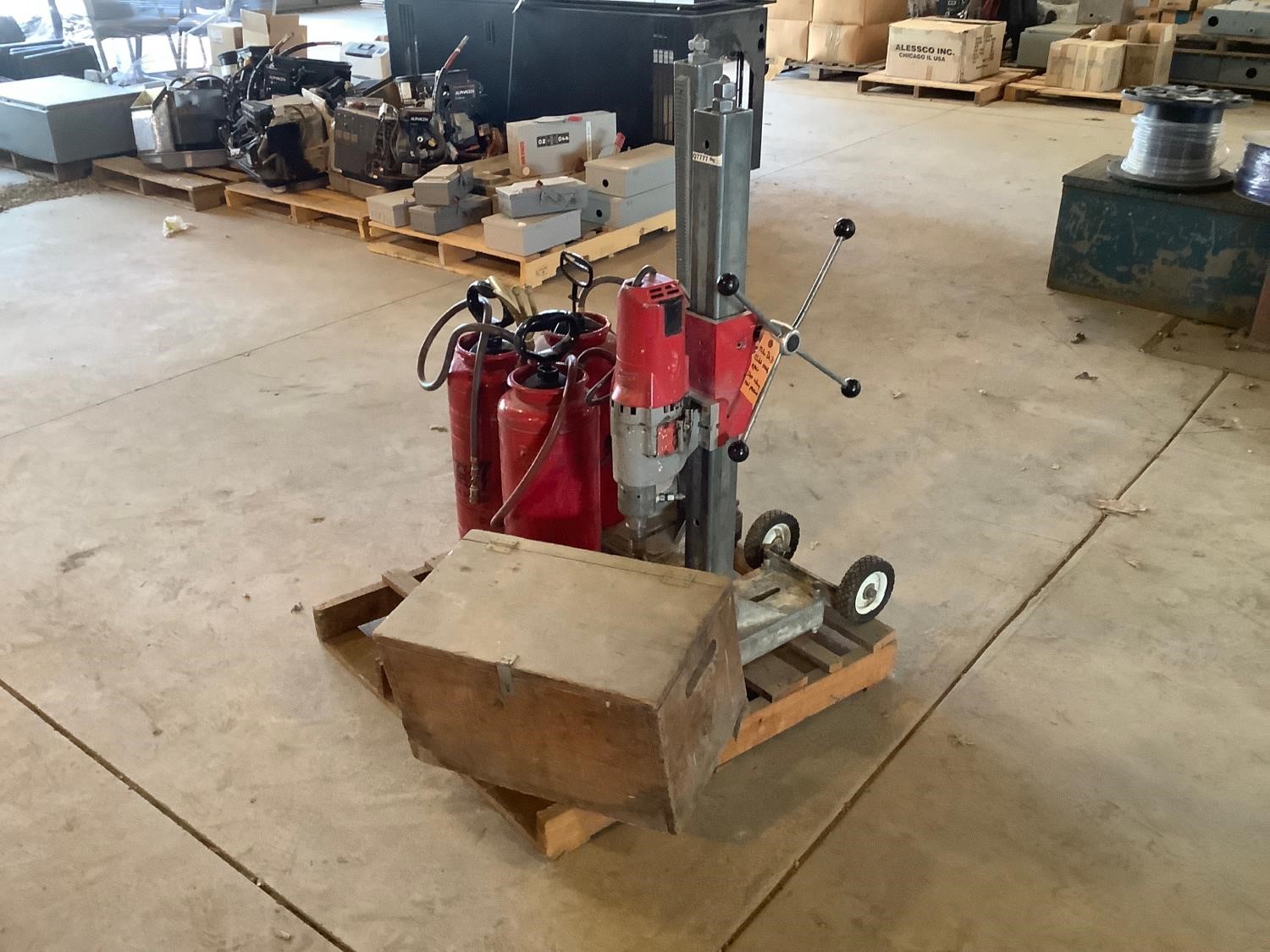 Milwaukee 4125 Dymorig Drill W/Stand BigIron Auctions