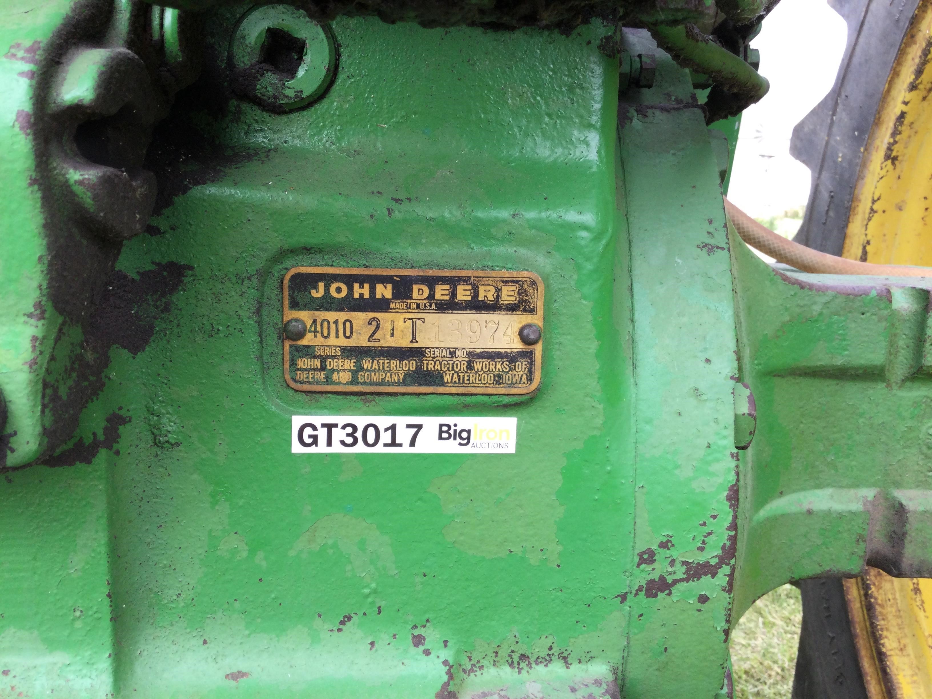 john deere waterloo serial tags