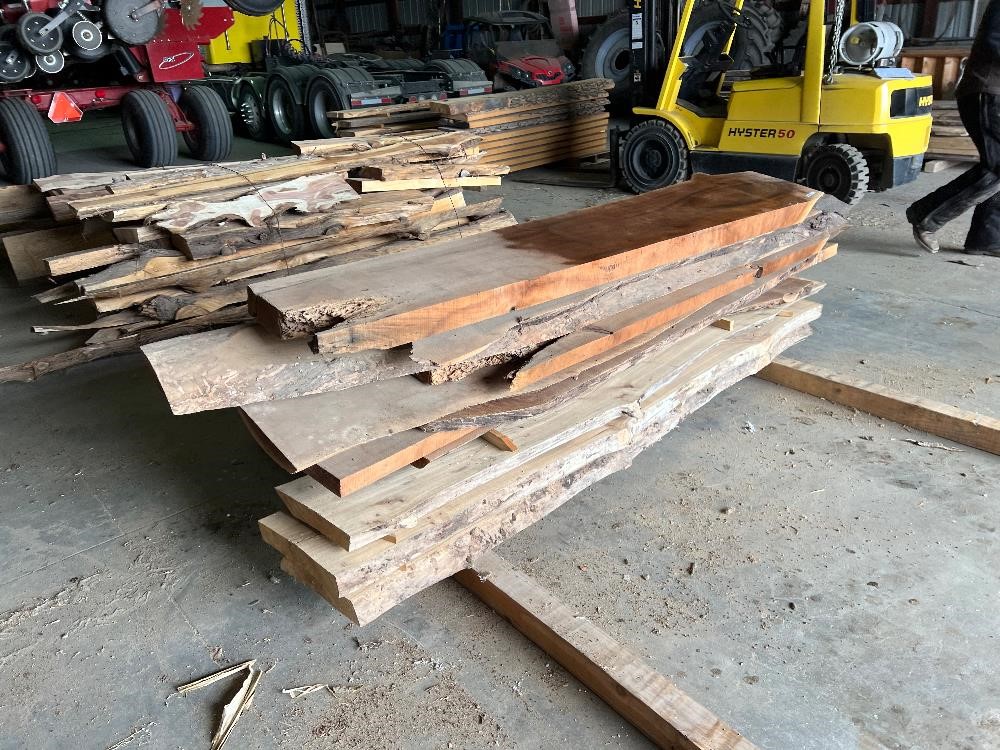 Walnut & Locust Natural Edge Planks BigIron Auctions