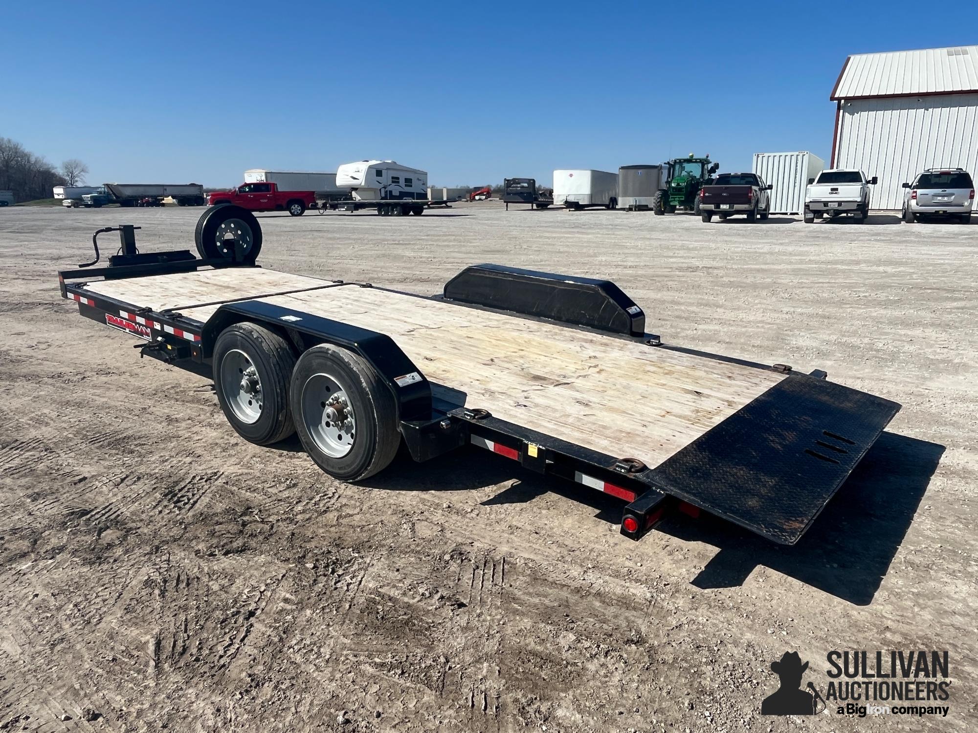 2021 Trailerman T88166CT-B-160 22' T/A Flatbed Tilt Deck Trailer ...