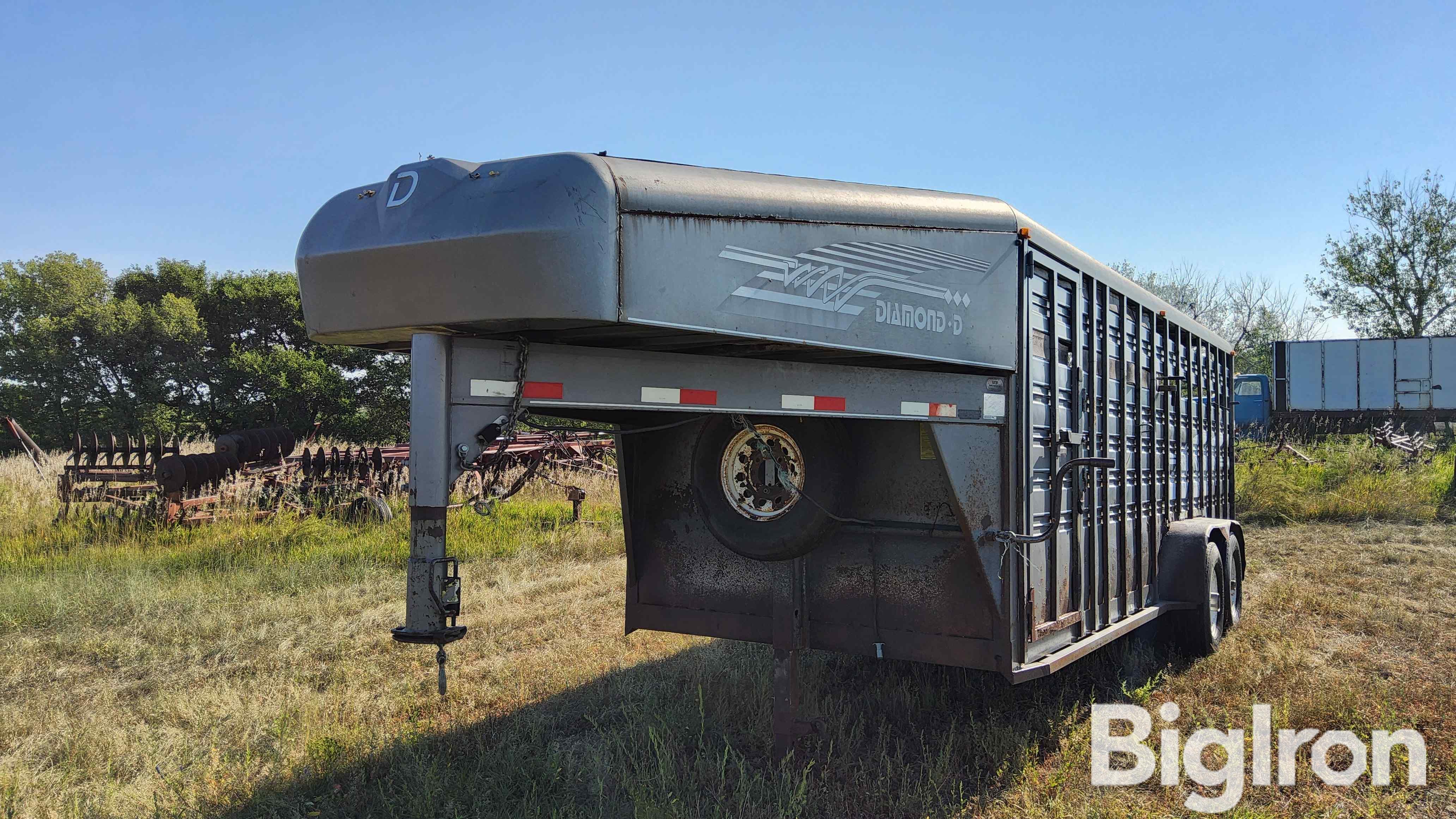 1997 Diamond D T/A Gooseneck Livestock Trailer BigIron Auctions