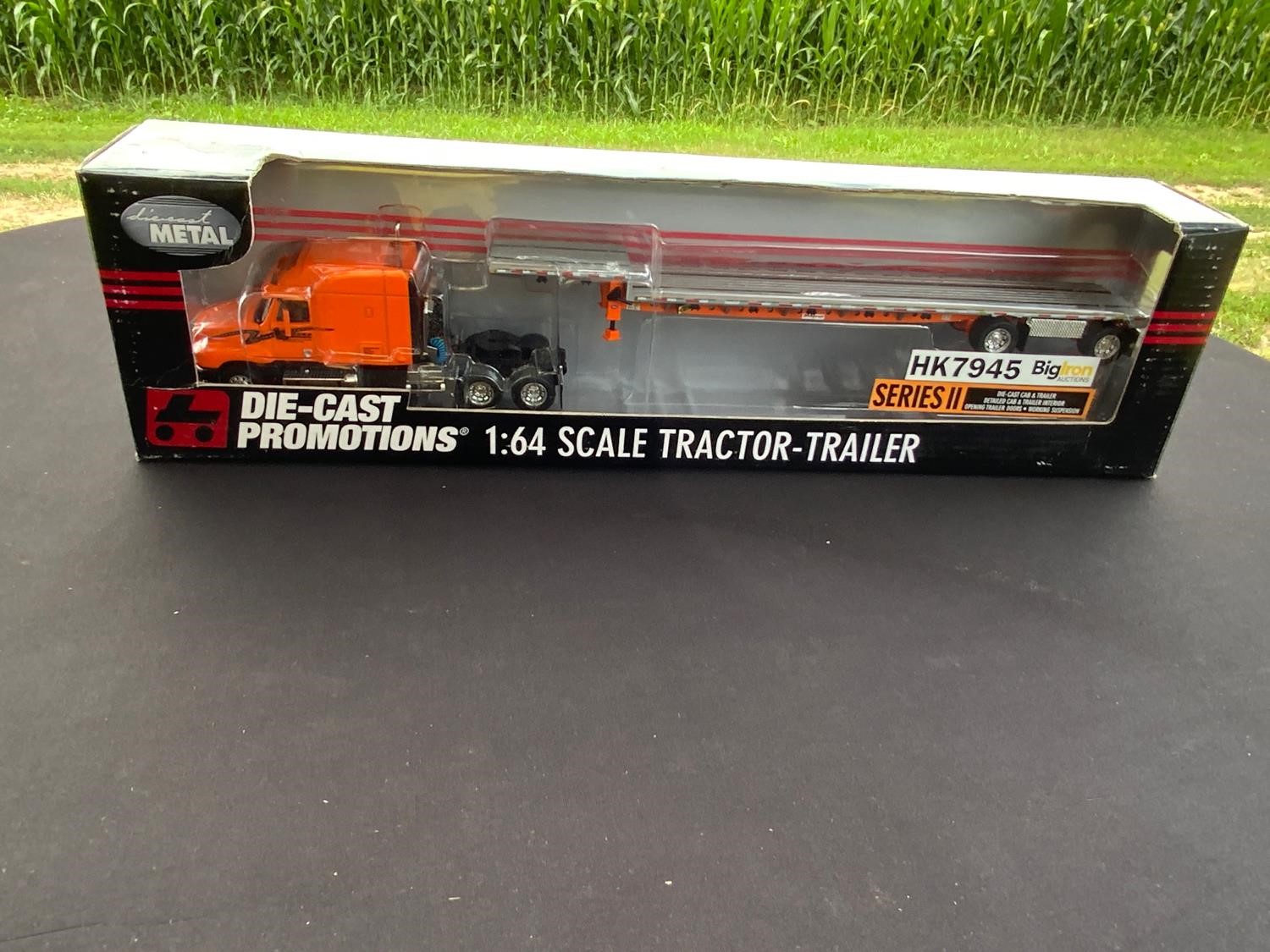 Die-Cast Promotions Schneider Freightliner W/Flat-Deck Trailer 1