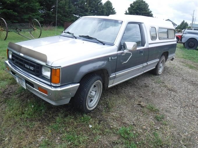 1987 dodge ram 50 pickup w topper bigiron auctions 1987 dodge ram 50 pickup w topper