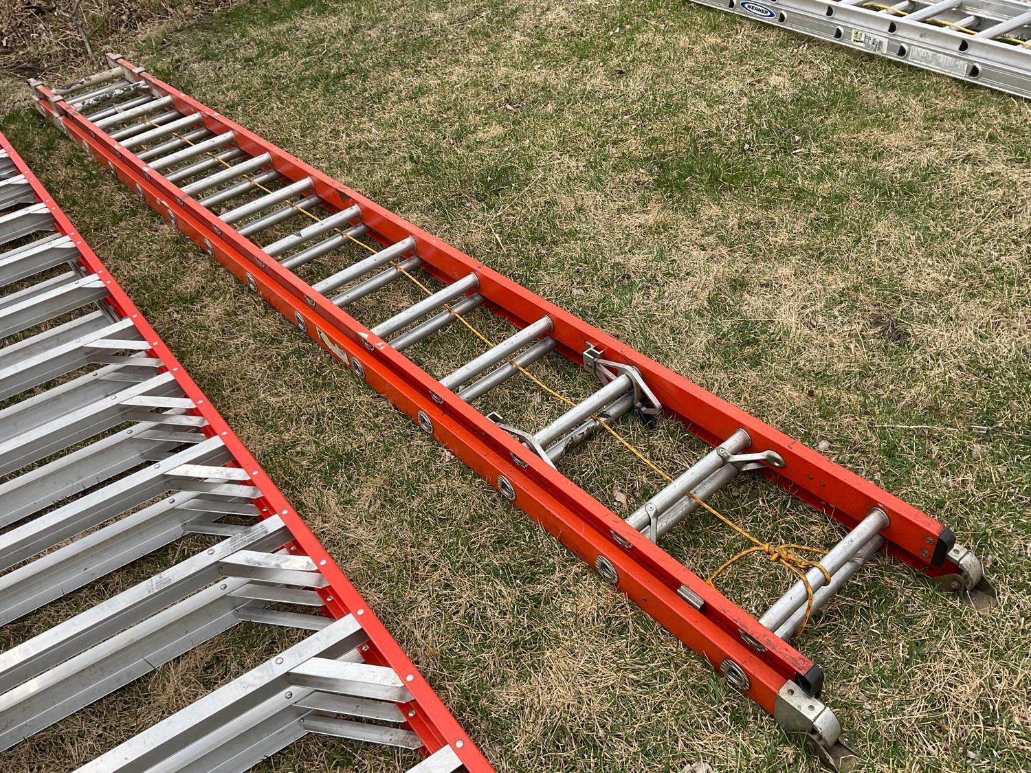 Werner 14’ Fiberglass Step Ladder & Keller 28’ Extension Ladder BigIron ...