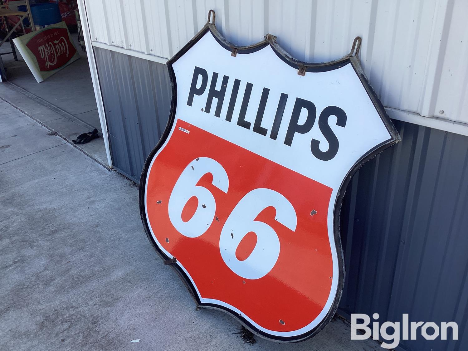 Phillips 66 Porcelain Sign Bigiron Auctions