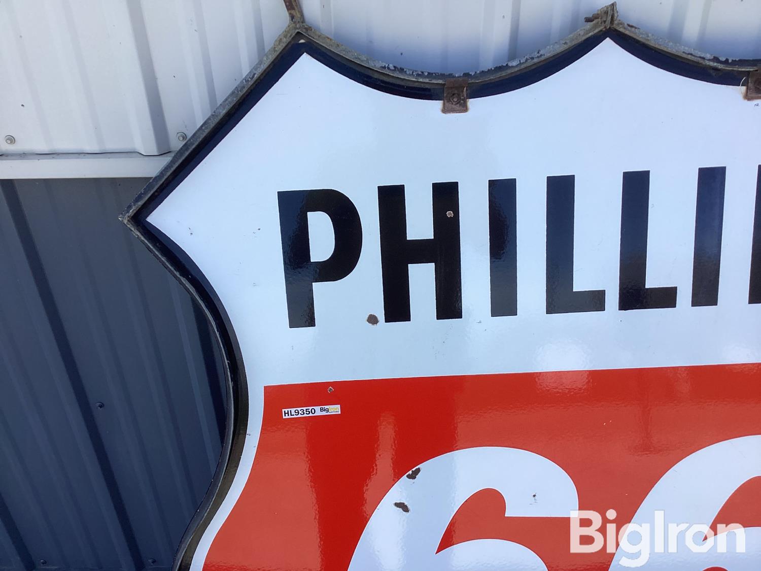 Phillips 66 Porcelain Sign Bigiron Auctions