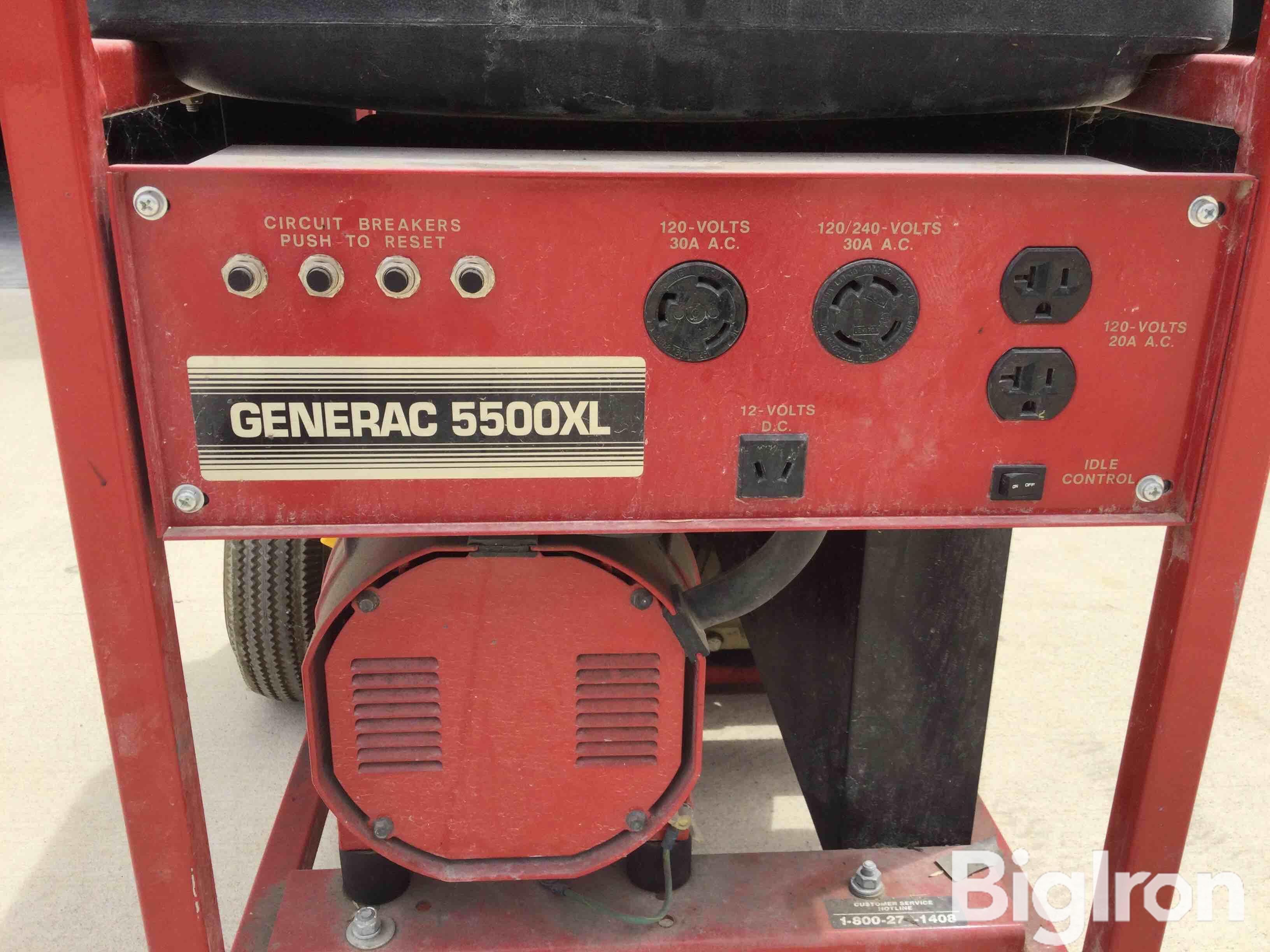 Generac 5500 XL 097786 Portable Generator BigIron Auctions