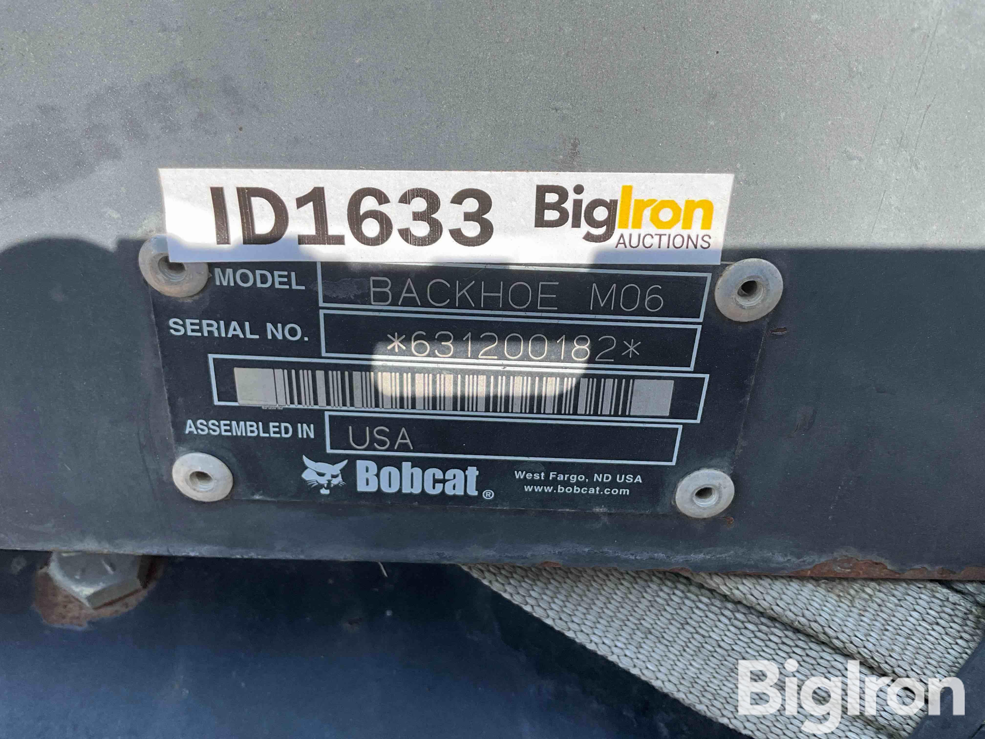 Bobcat M06 Backhoe Attachment BigIron Auctions